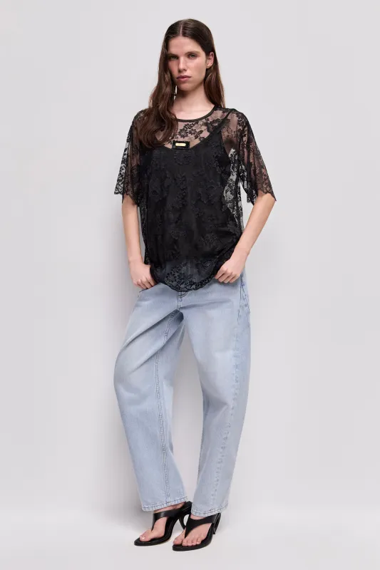 Luciana Lace Tee sold by Aje