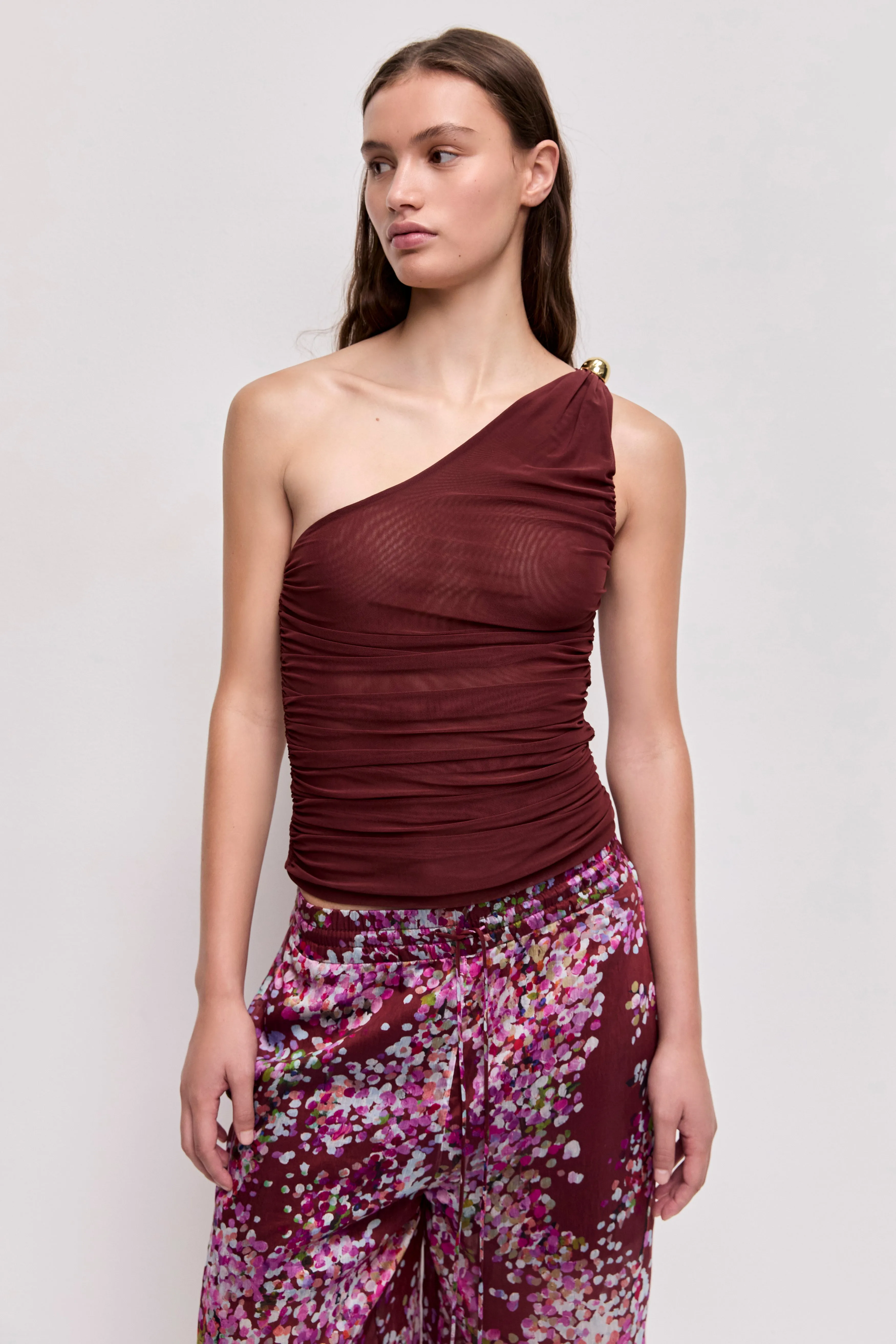 Elaria One Shoulder Mesh Top sold by Aje product image thumbnail 3