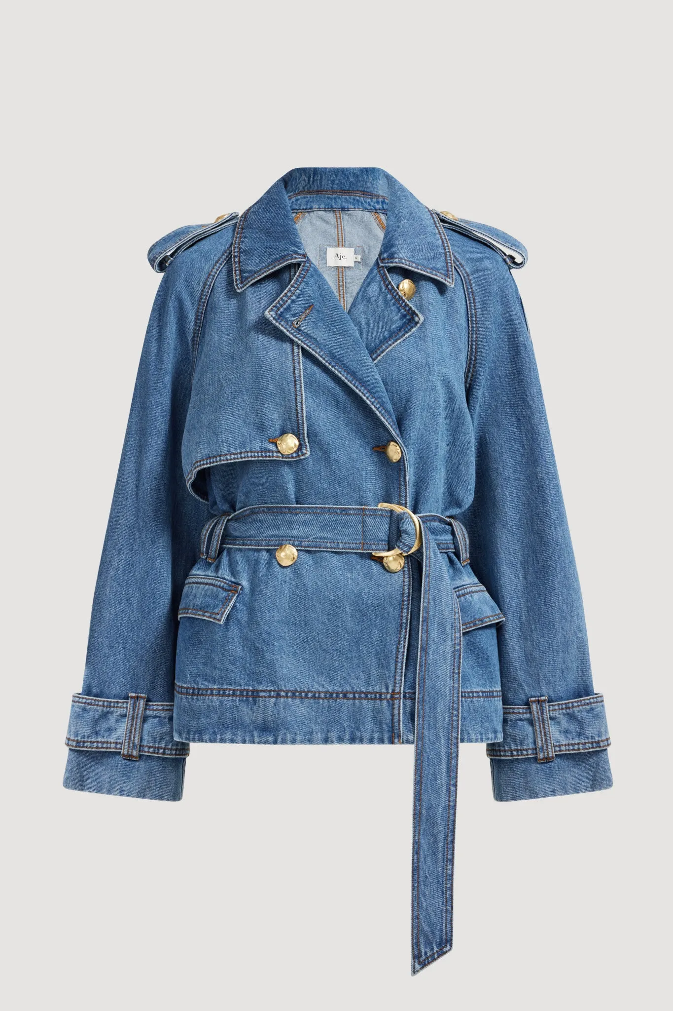 Voyage Cropped Denim Trench sold by Aje product image thumbnail 2
