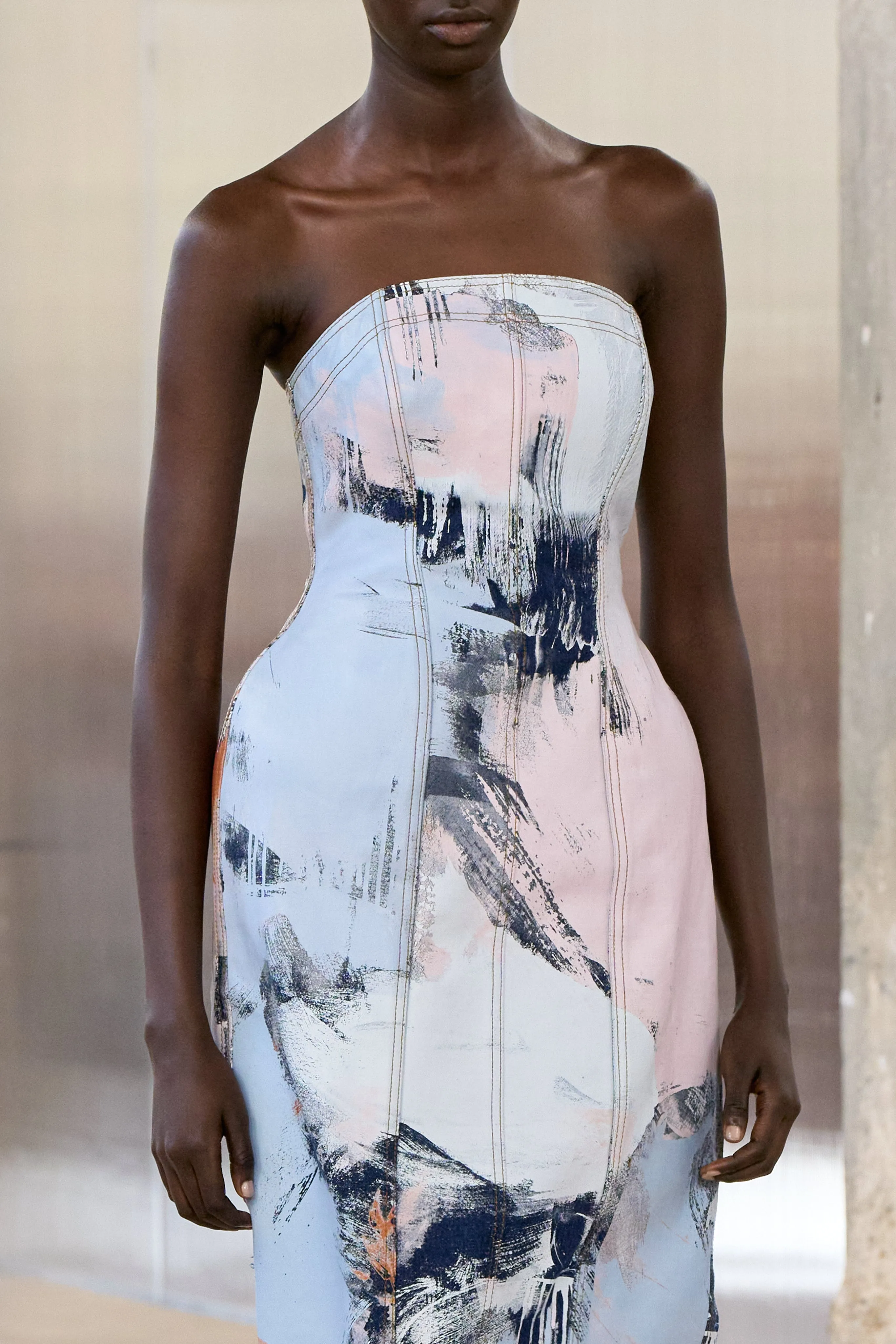 Lettera Denim Midi Dress sold by Aje product image thumbnail 2