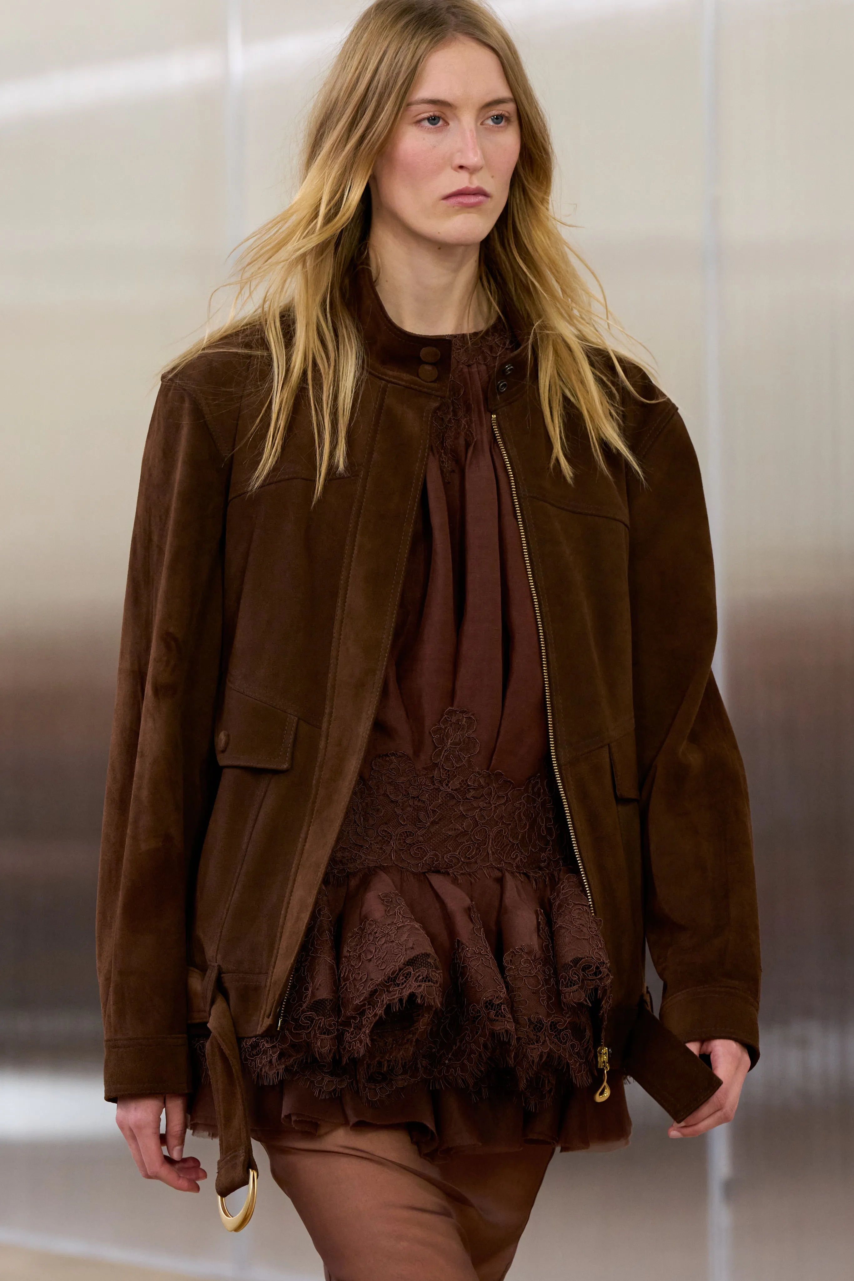 Anisa Suede Leather Jacket sold by Aje