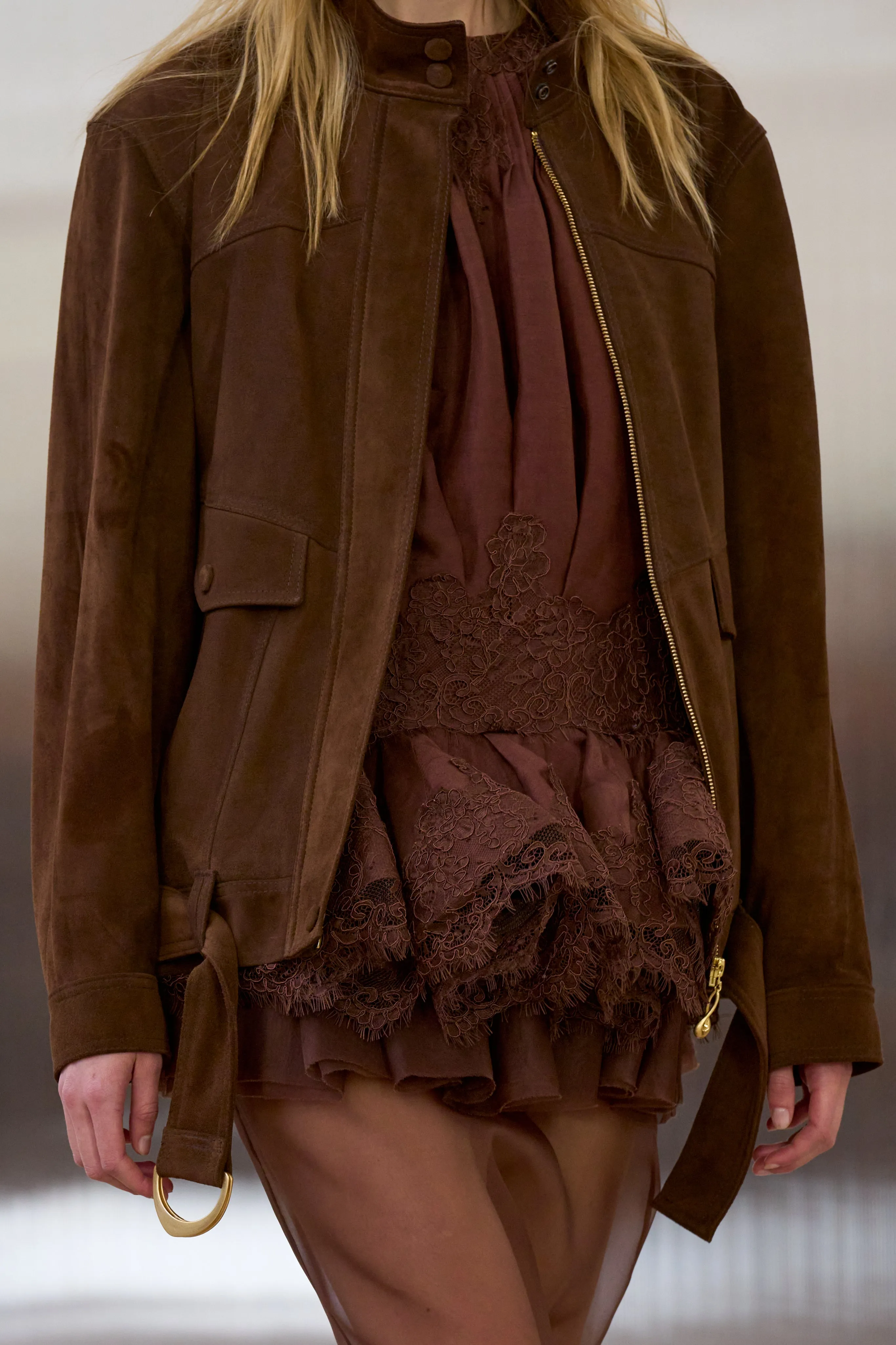 Anisa Suede Leather Jacket sold by Aje product image thumbnail 3