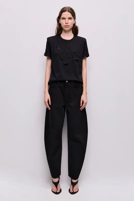 Aimee Beaded Logo Tee made by Aje