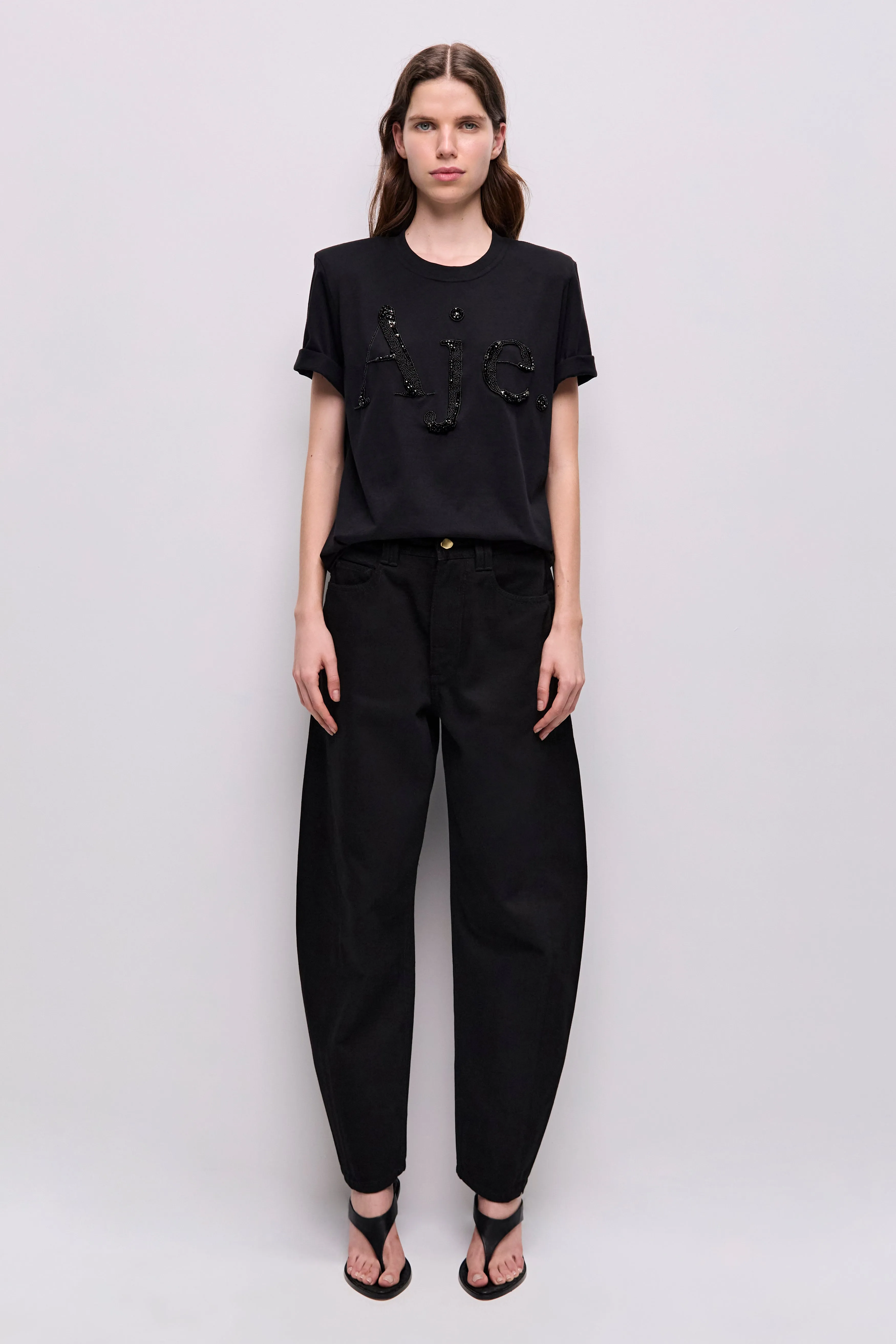 Aimee Beaded Logo Tee sold by Aje