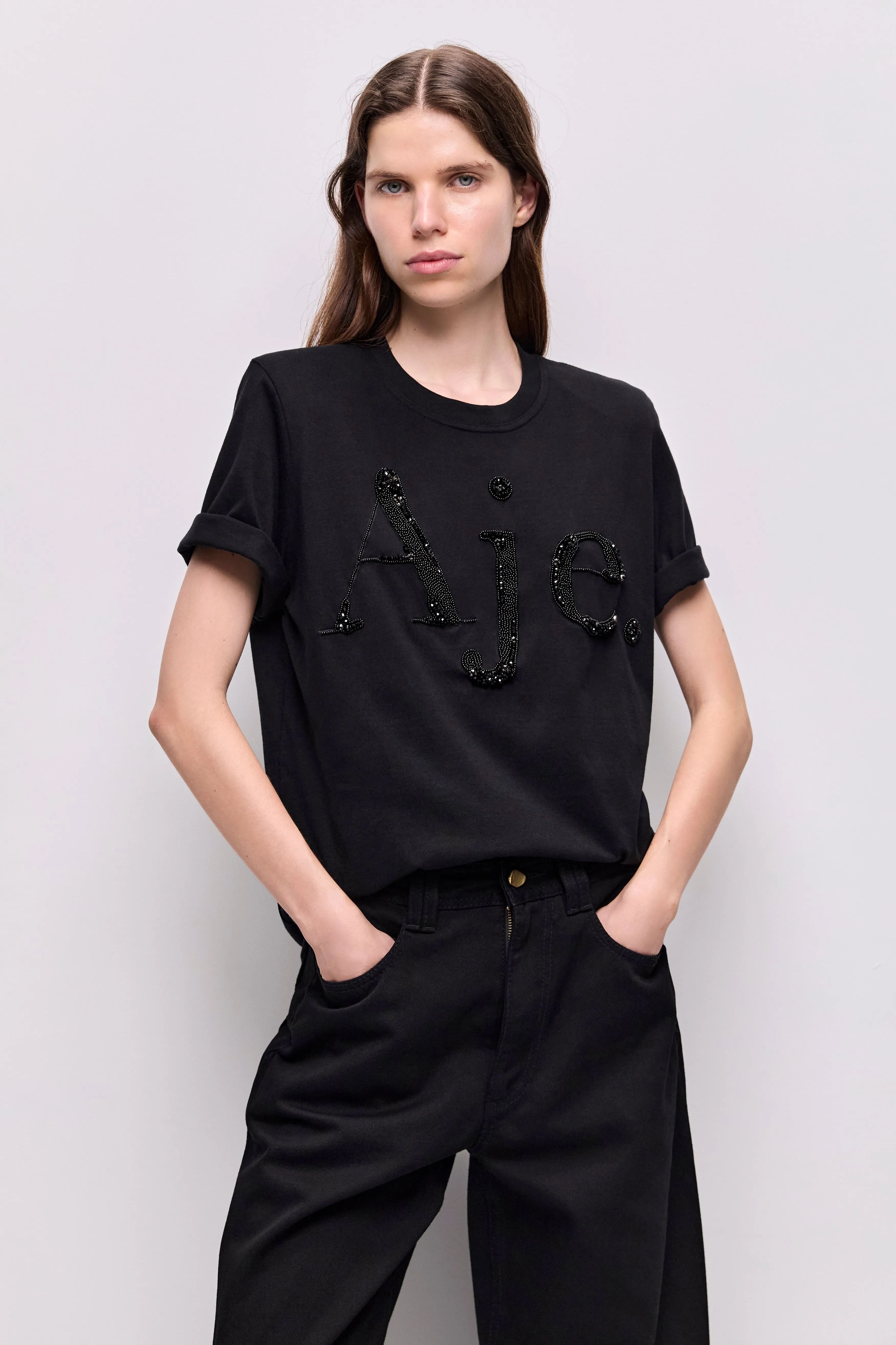 Aimee Beaded Logo Tee sold by Aje product image thumbnail 2