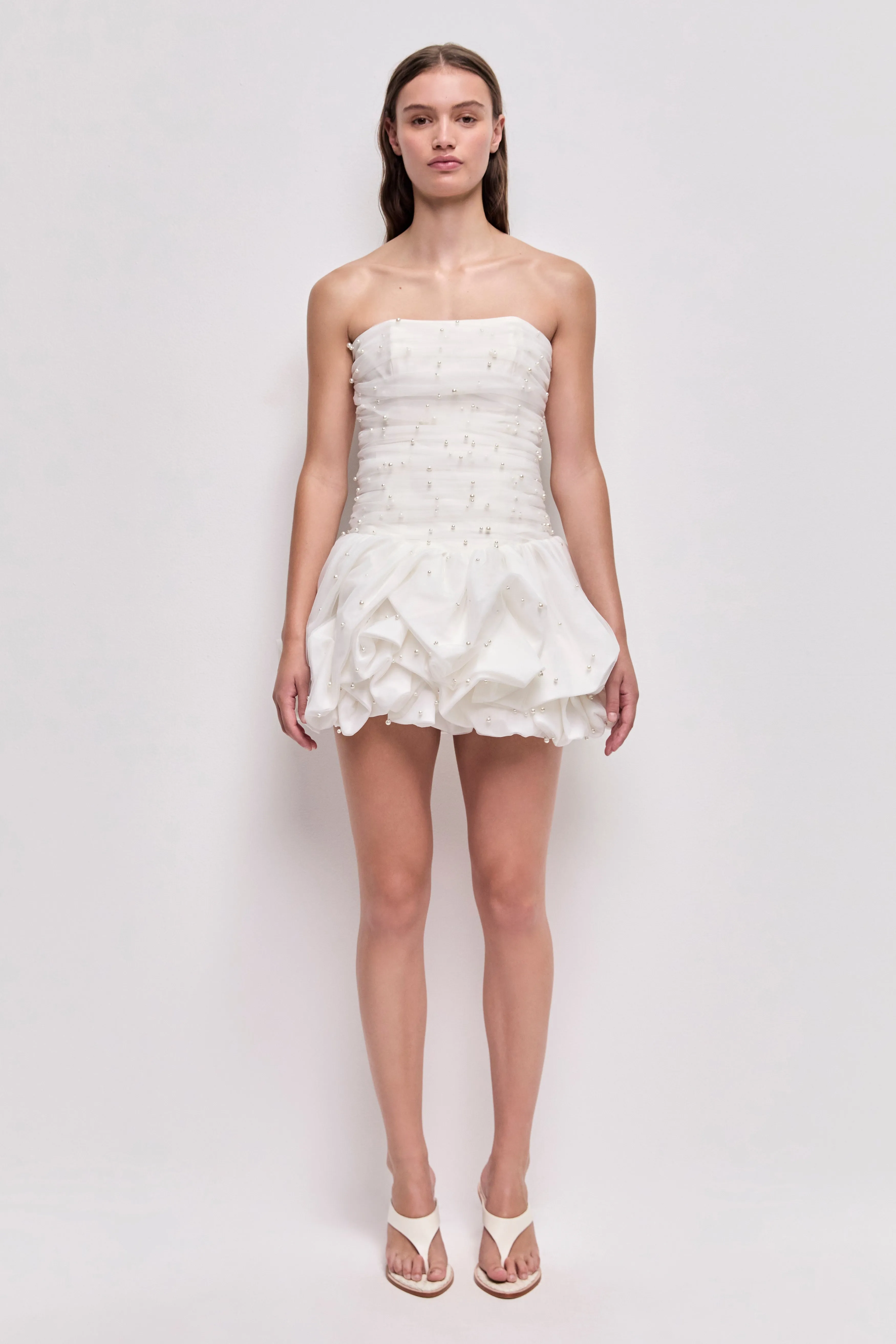 Juniper Bubble Mini Dress sold by Aje