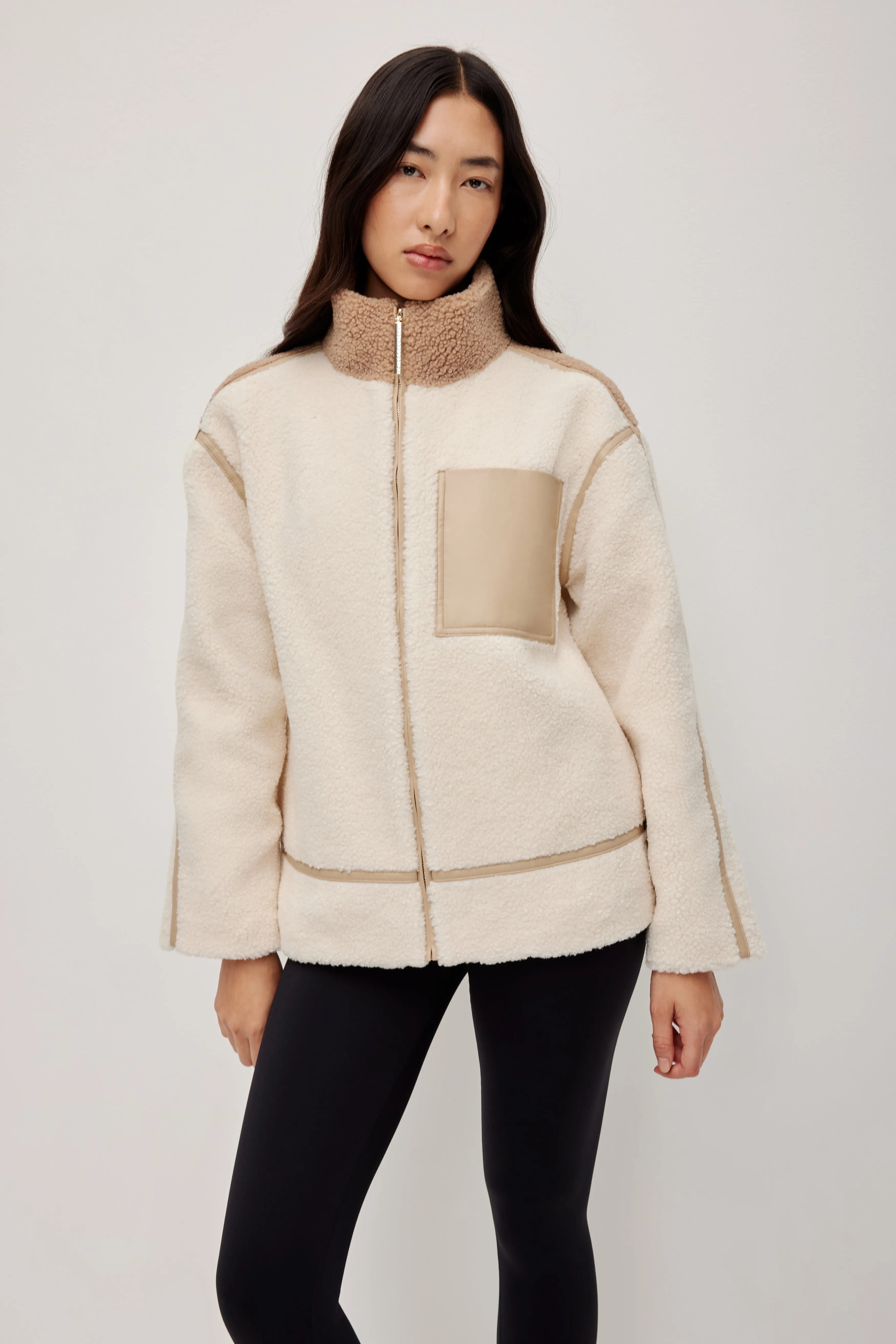 Panelled Sherpa Jacket sold by Aje product image thumbnail 3