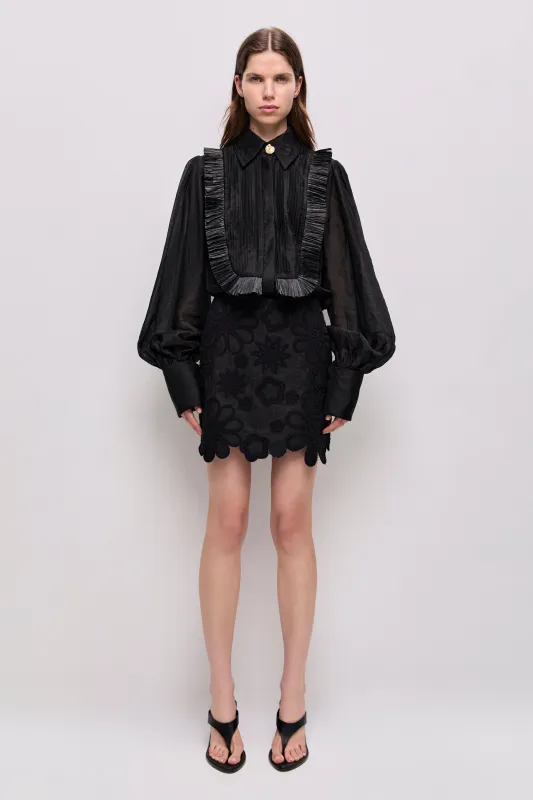 Gia Embroidered Mini Skirt made by Aje