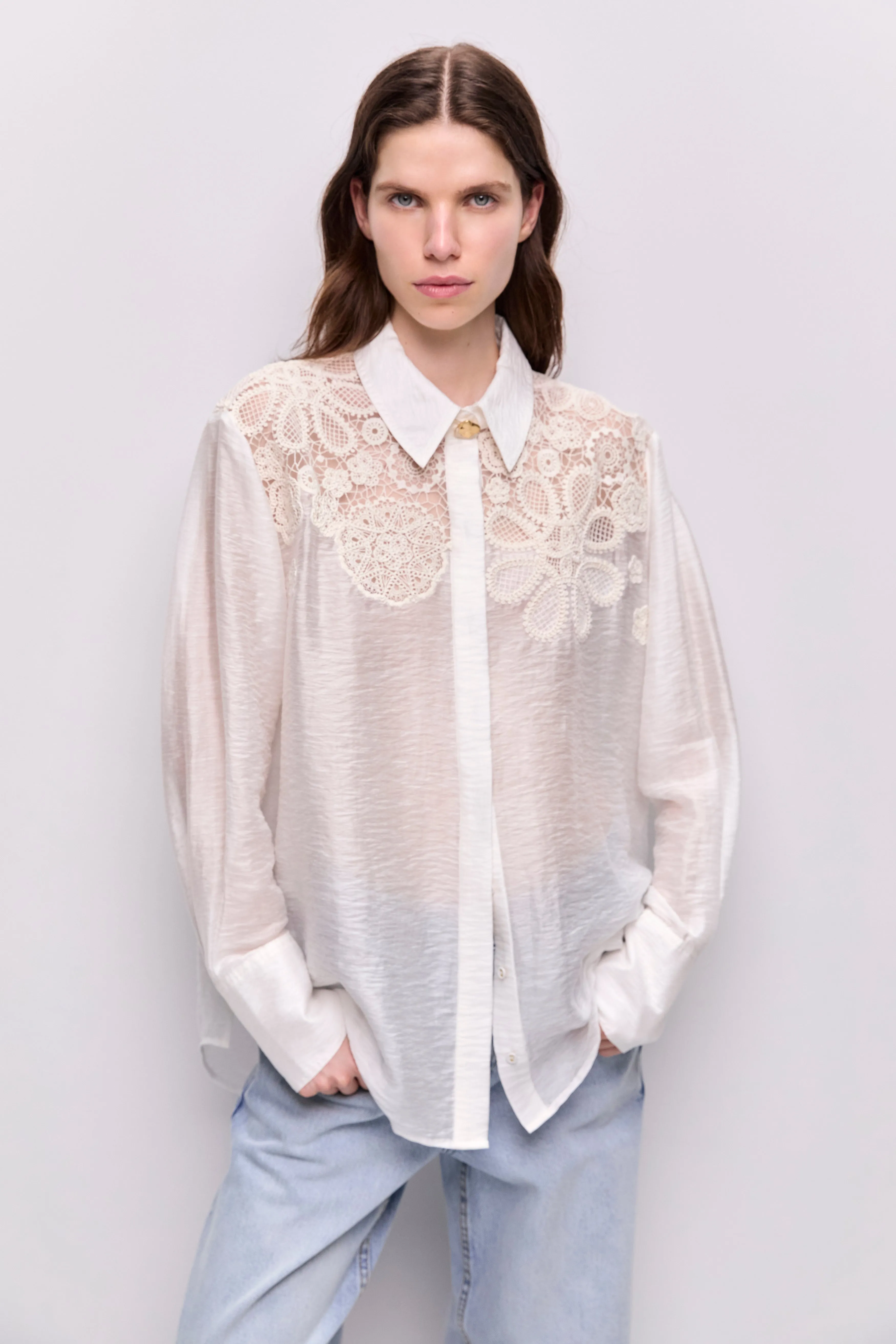 Gia Embroidered Shirt sold by Aje product image thumbnail 3