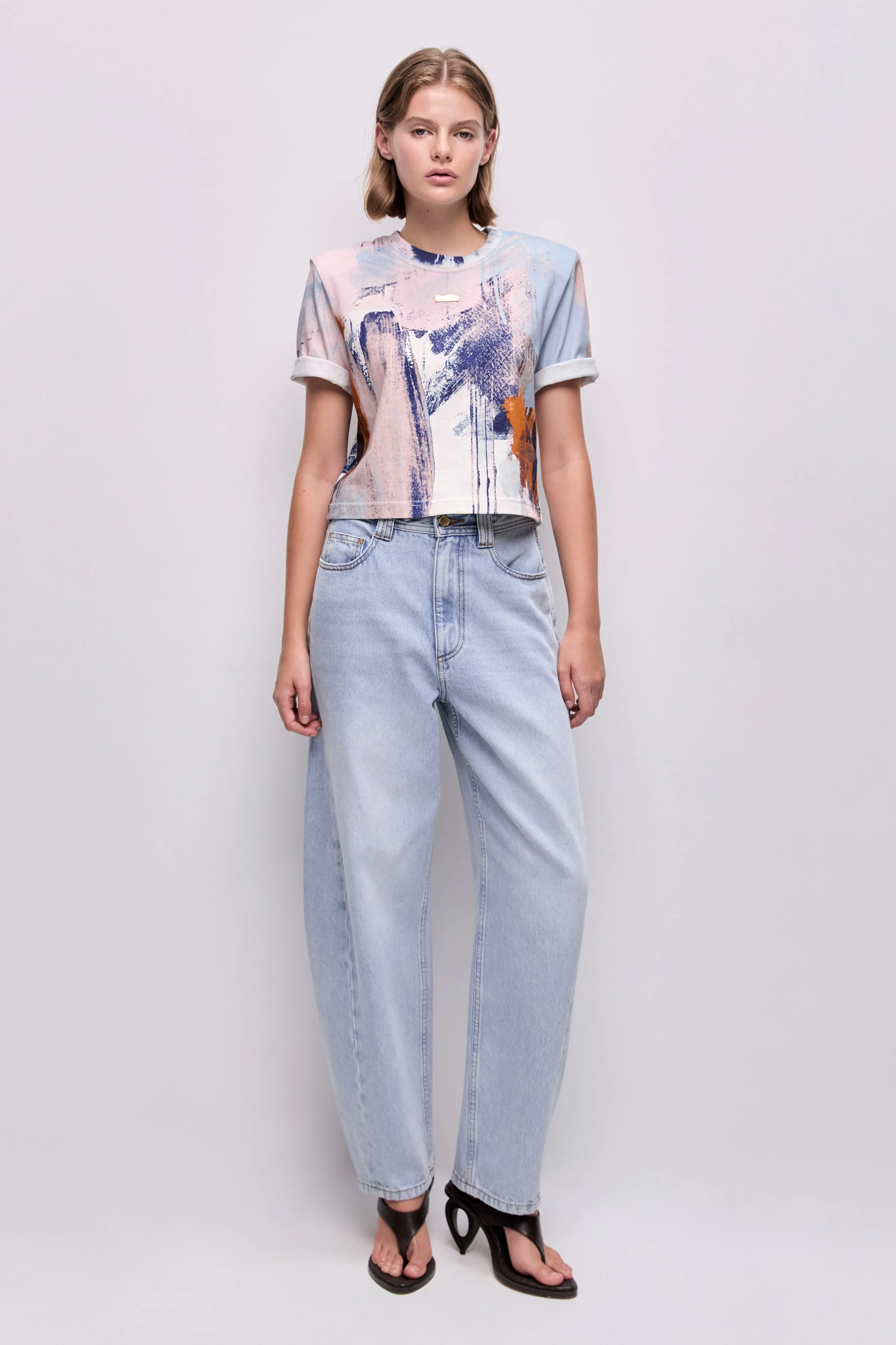 Lettera Printed Tee sold by Aje