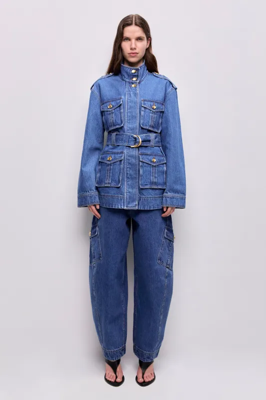 Loxley Denim Trench Jacket made by Aje