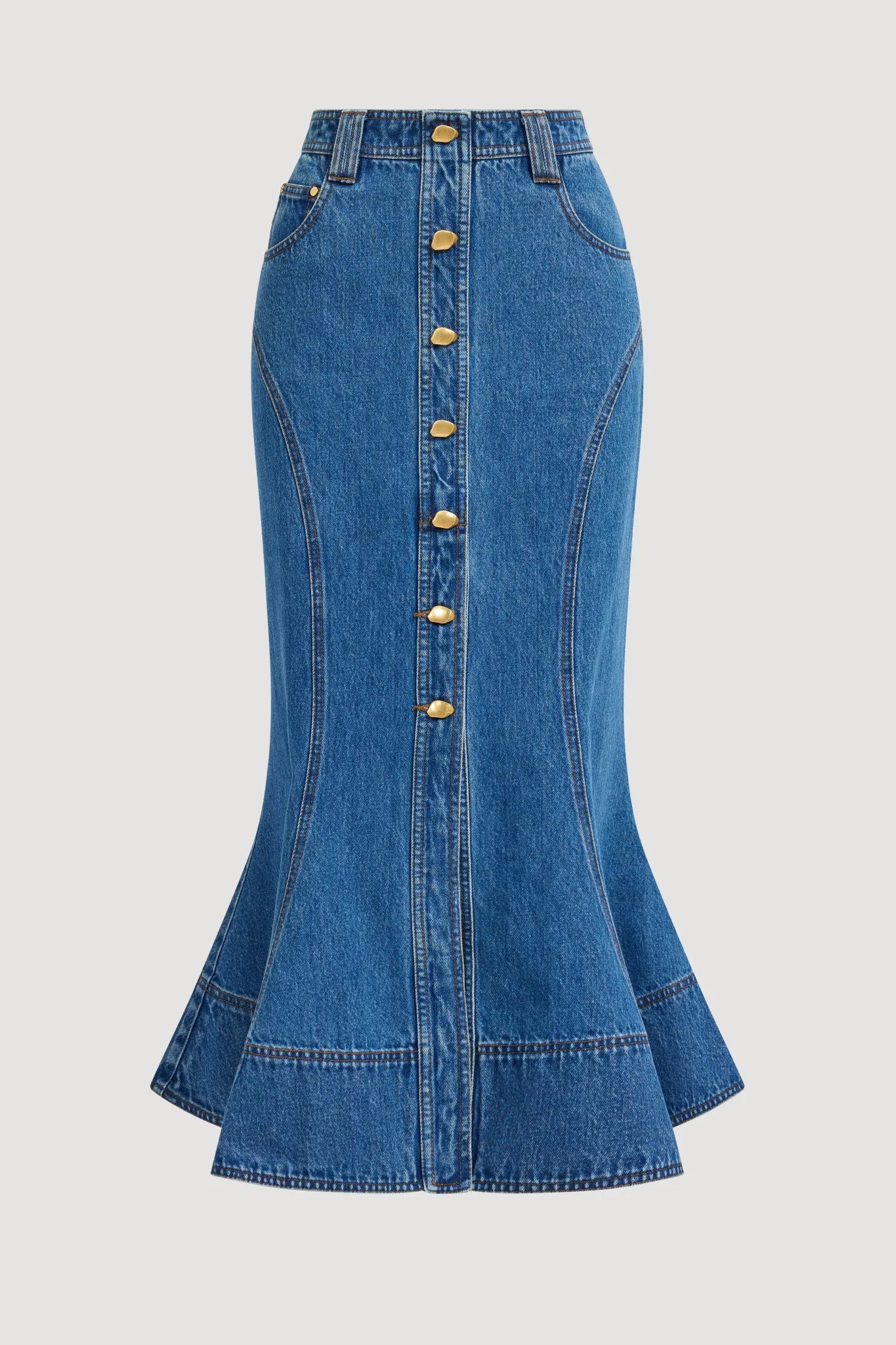 Loxley Denim Midi Skirt sold by Aje product image thumbnail 2