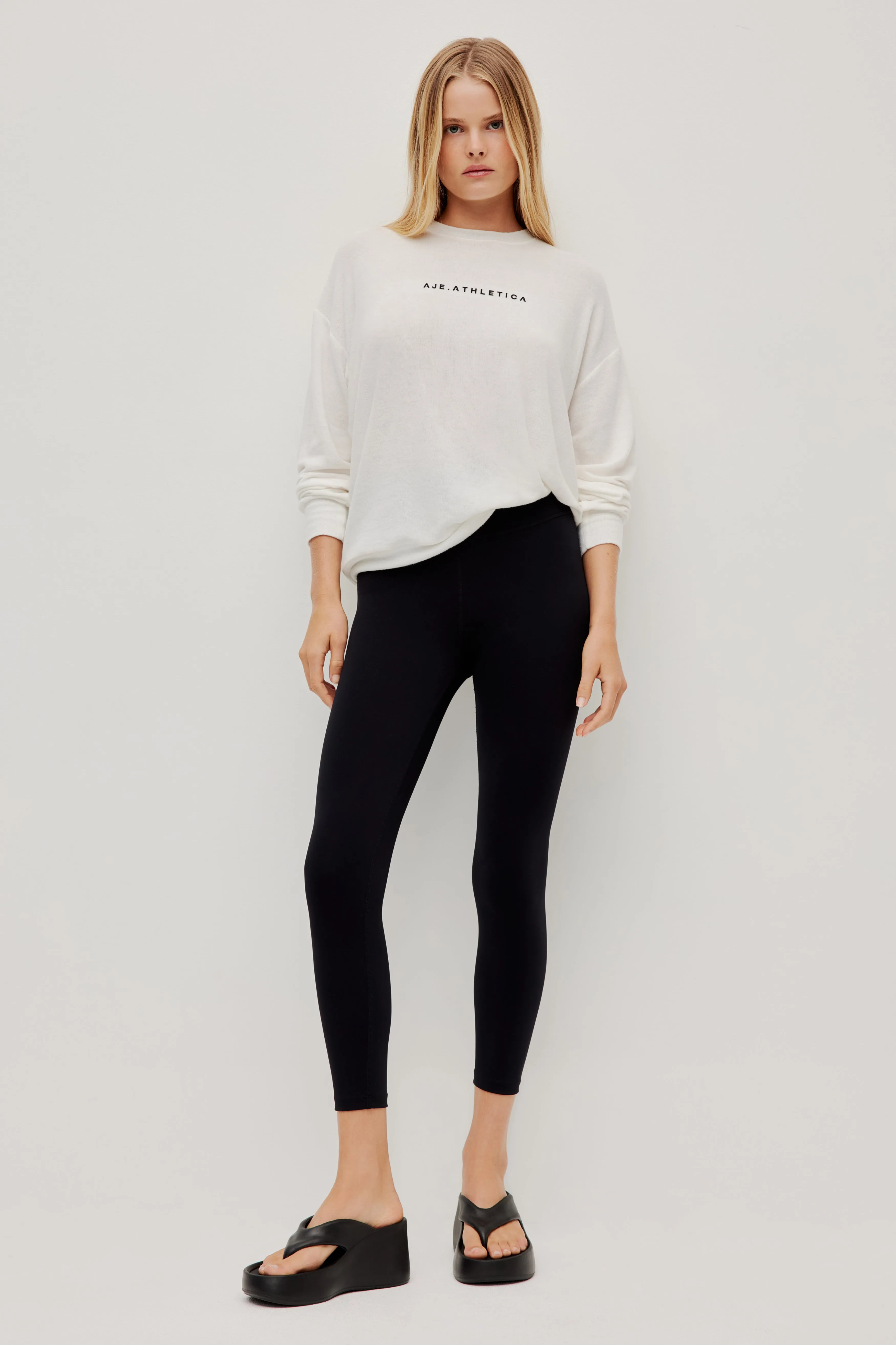 Textured Long Sleeve Tee sold by Aje
