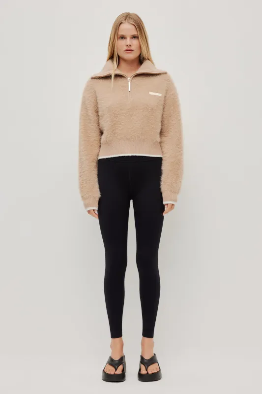 Fluffy 1/4 Zip Jumper made by Aje