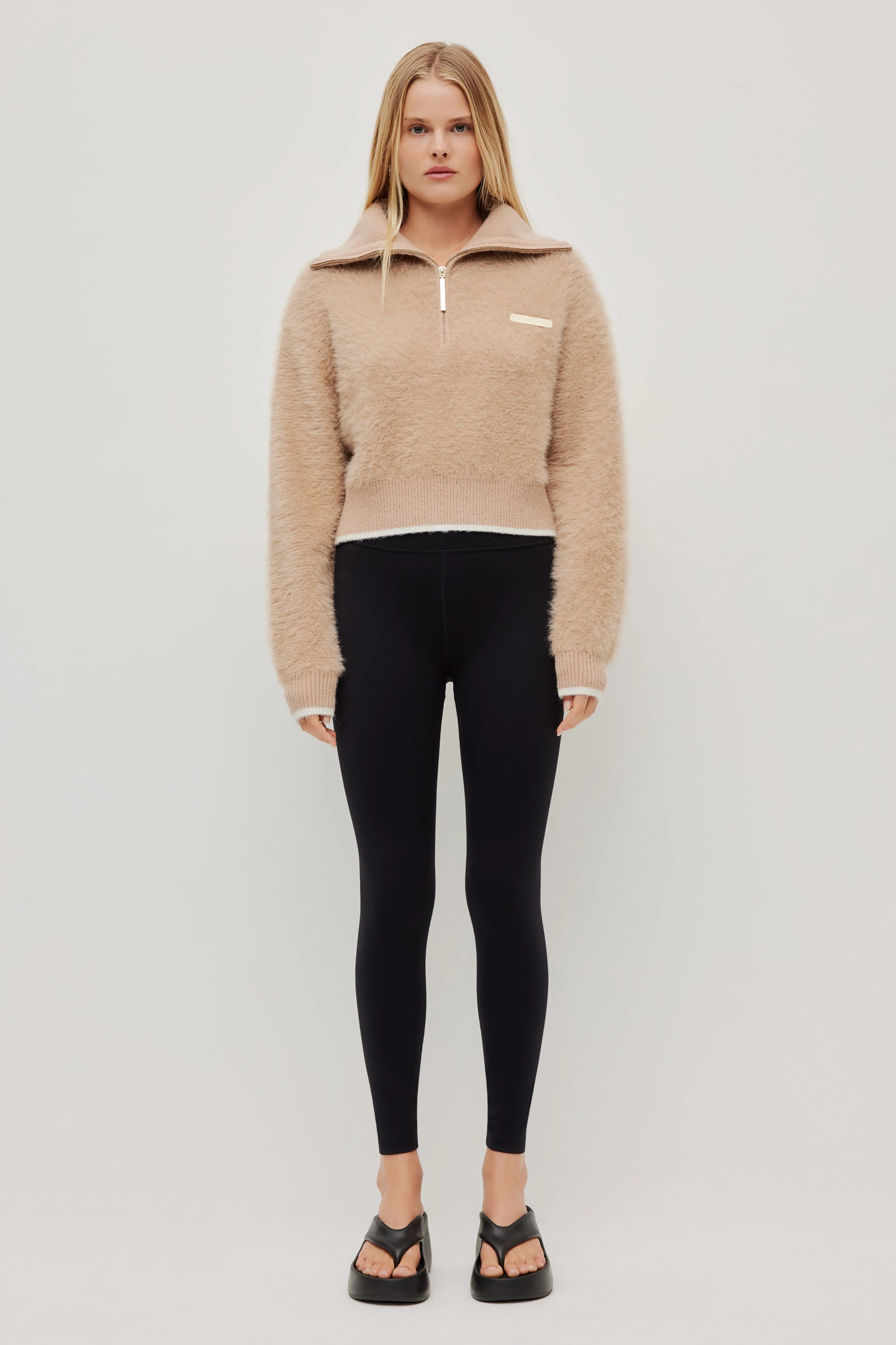 Fluffy 1/4 Zip Jumper sold by Aje