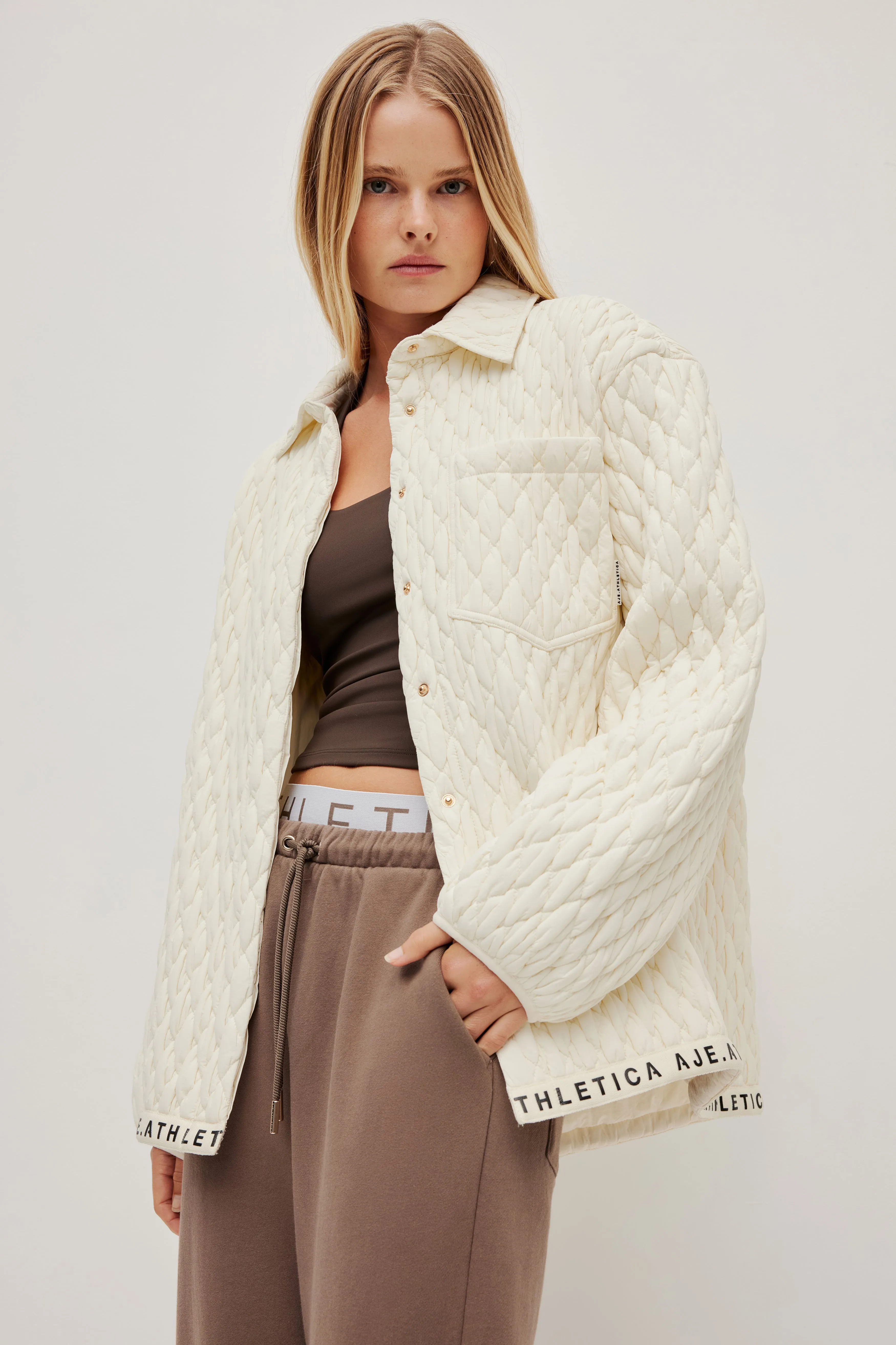 Quilted Logotape Shirt 408 sold by Aje product image thumbnail 3