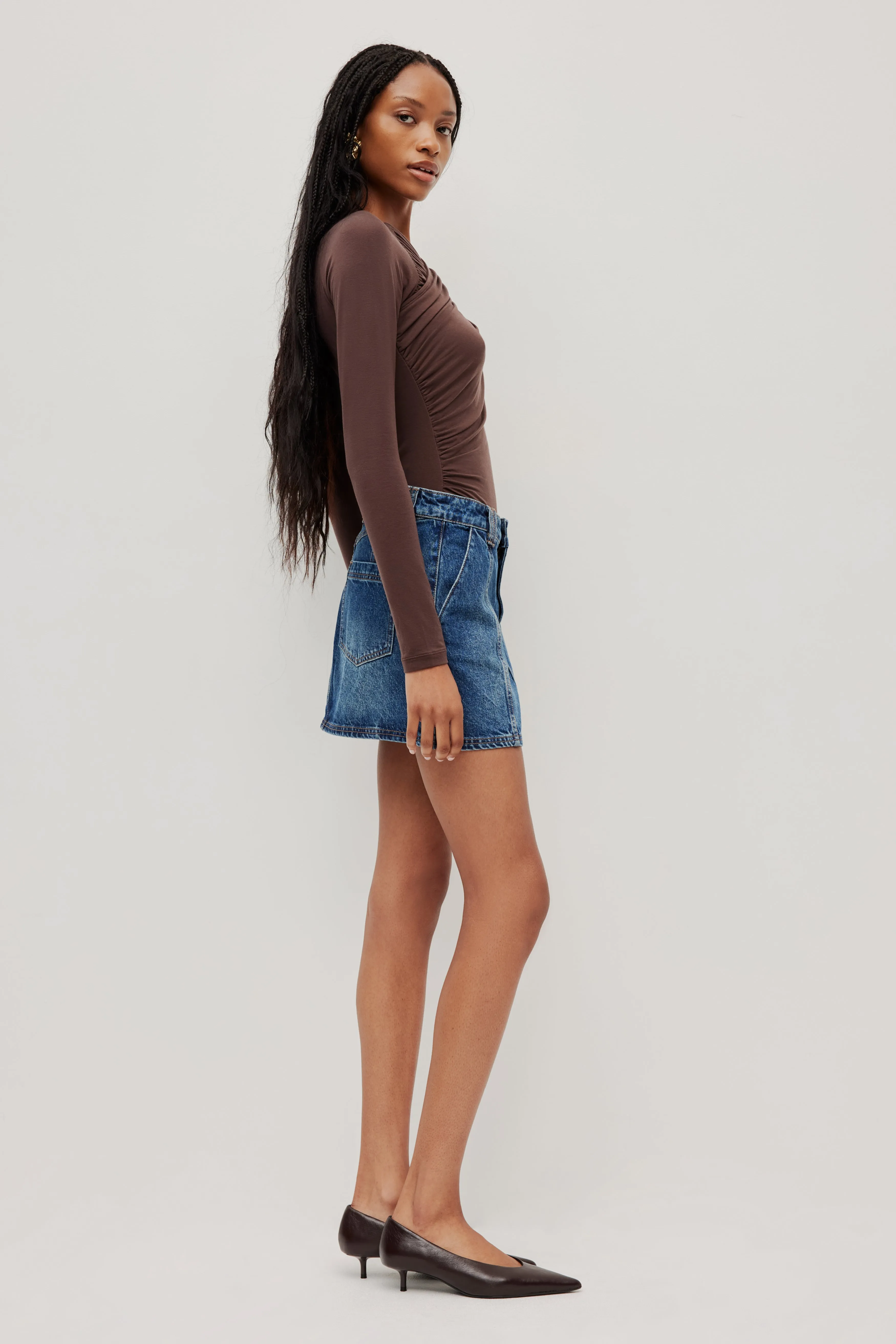 Myles Denim Mini Skirt sold by Aje product image thumbnail 5