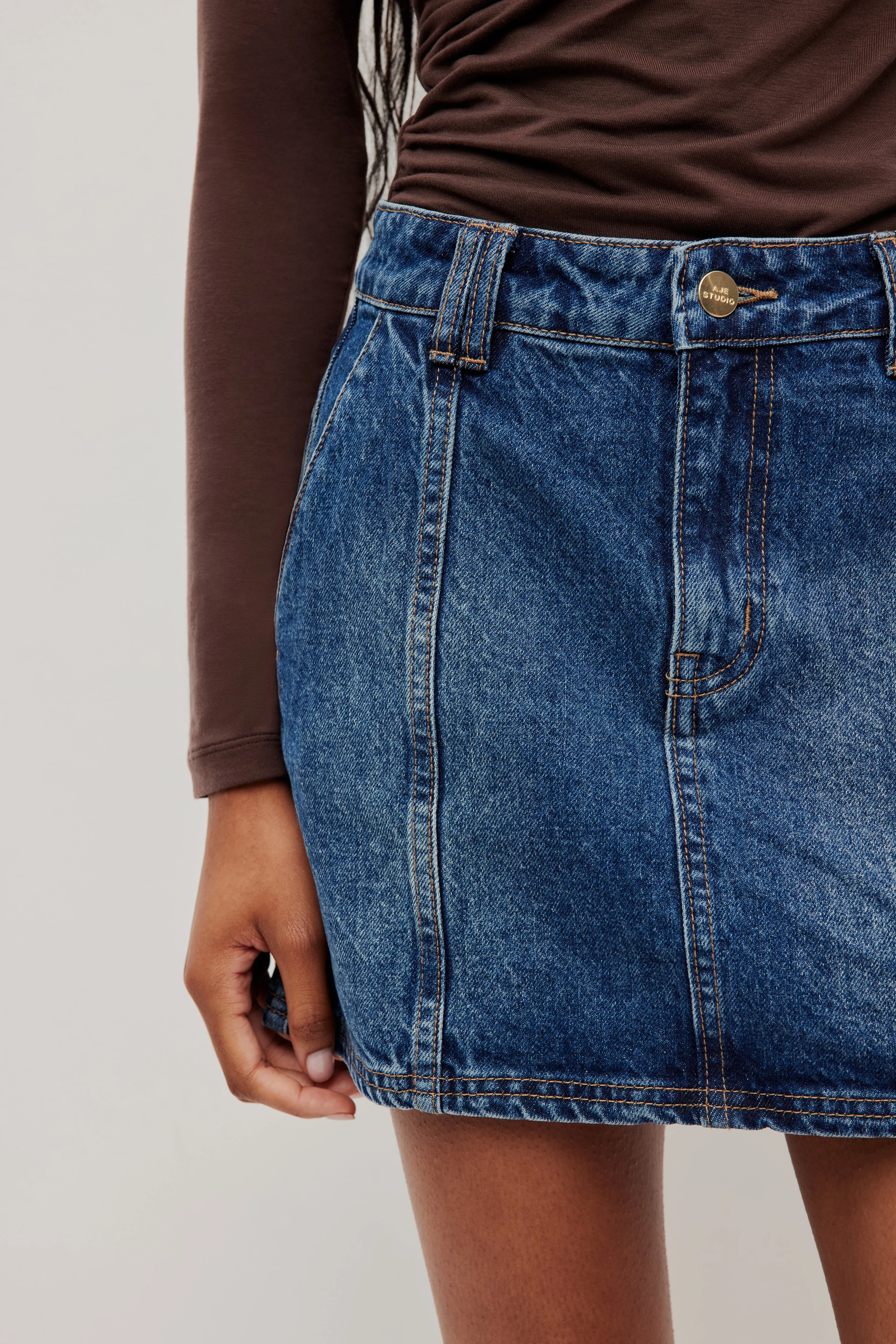 Myles Denim Mini Skirt sold by Aje product image thumbnail 4