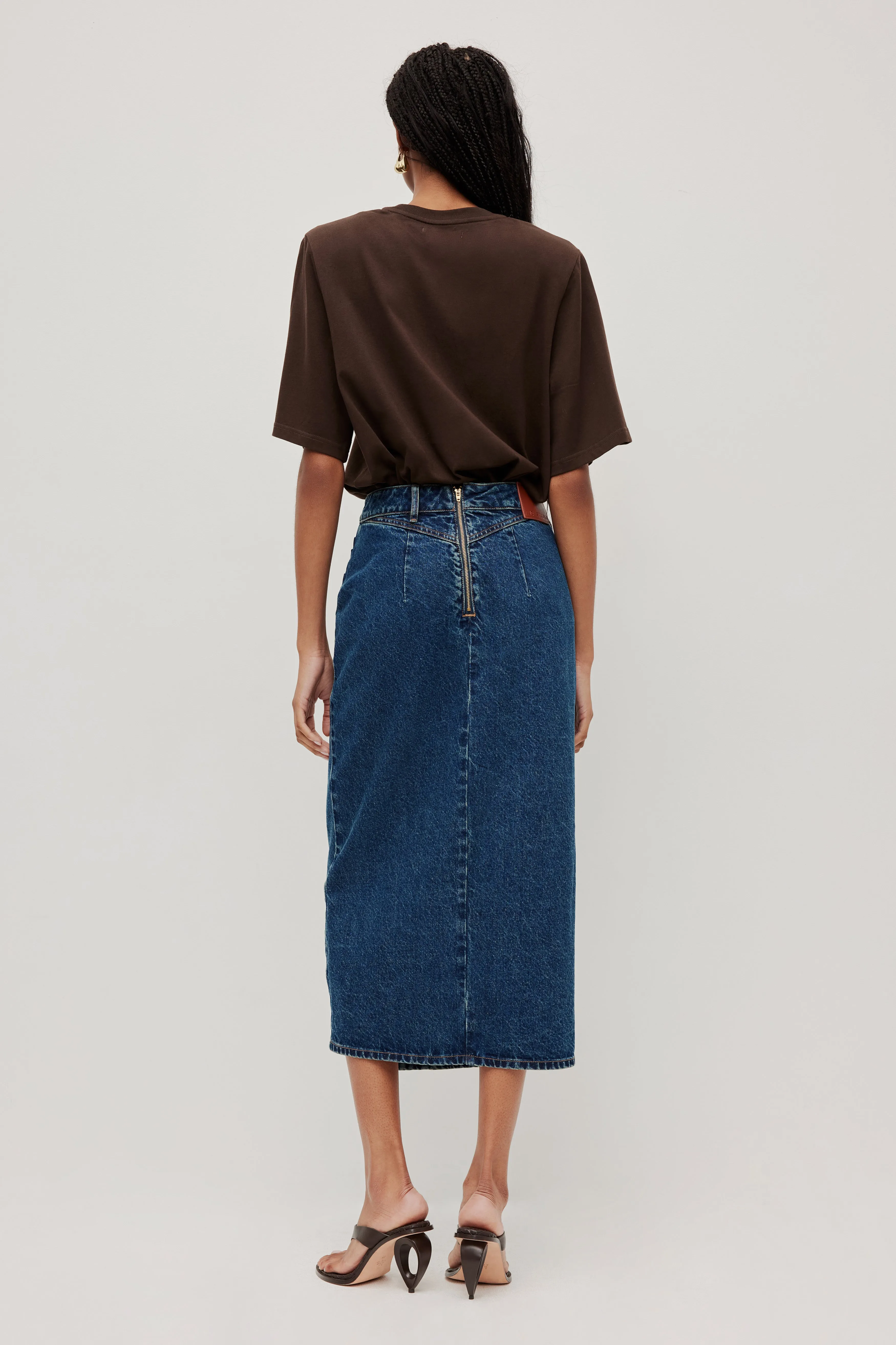 Myles Denim Midi Skirt sold by Aje product image thumbnail 4