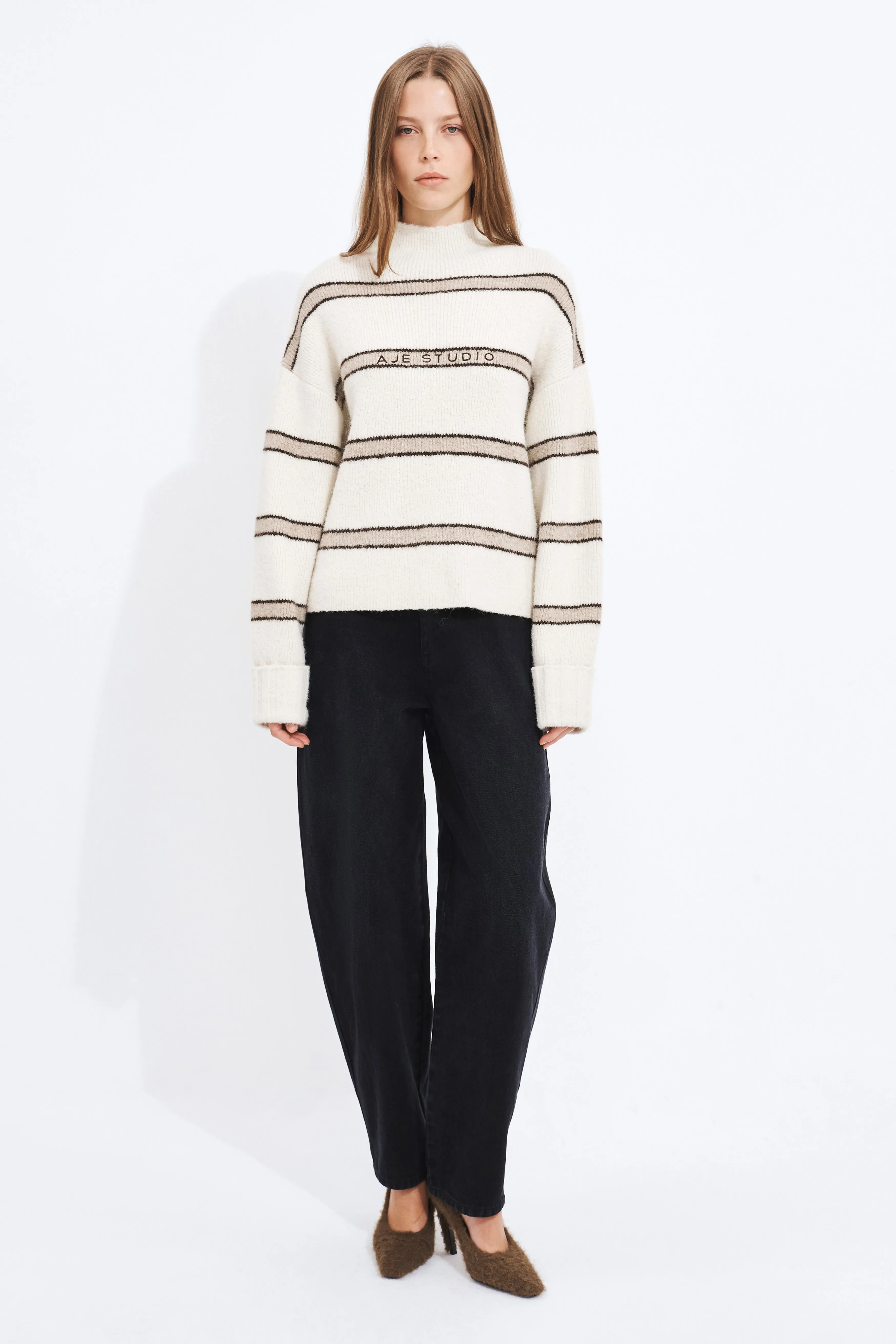 Violet Stripe Jumper sold by Aje