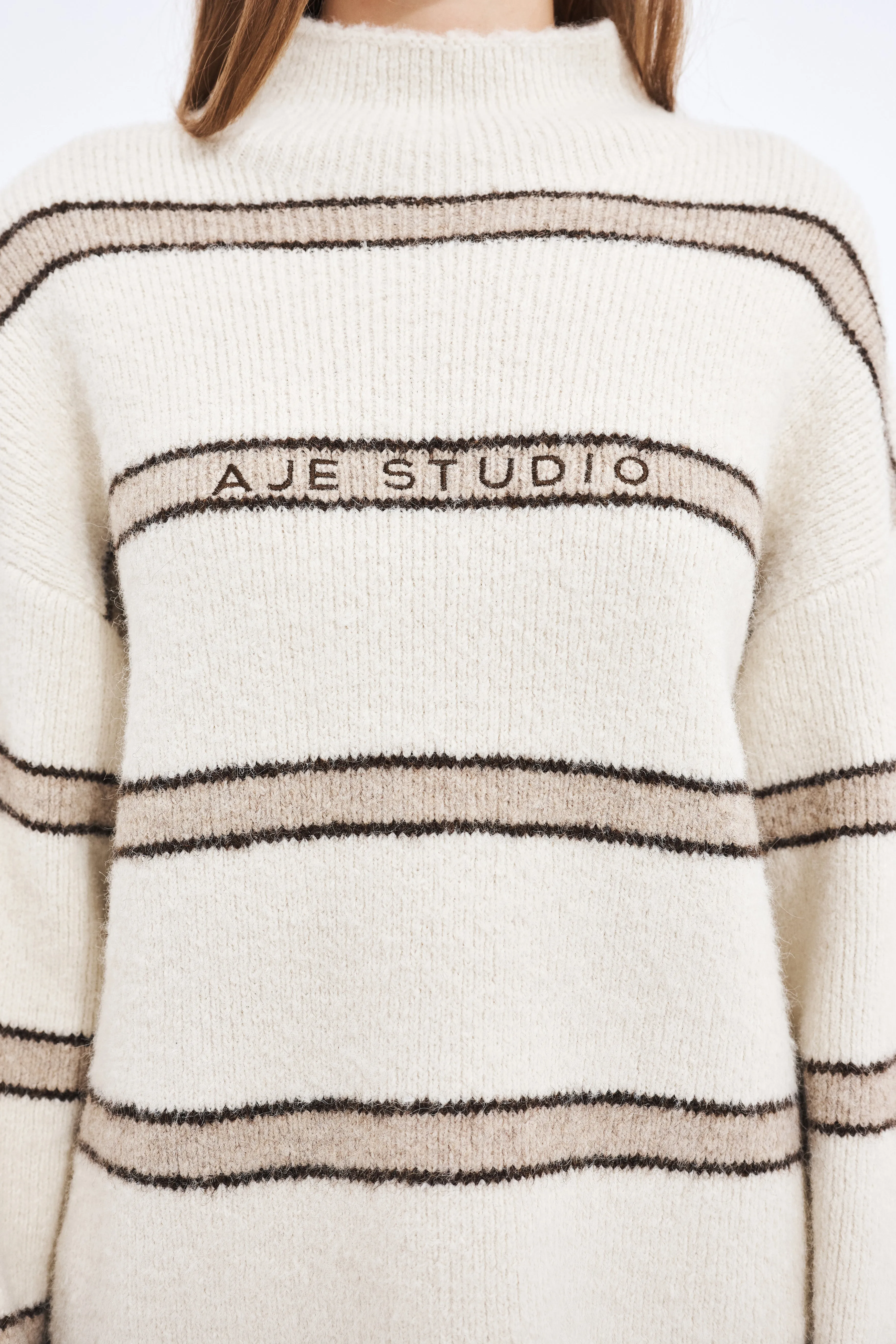 Violet Stripe Jumper sold by Aje product image thumbnail 4