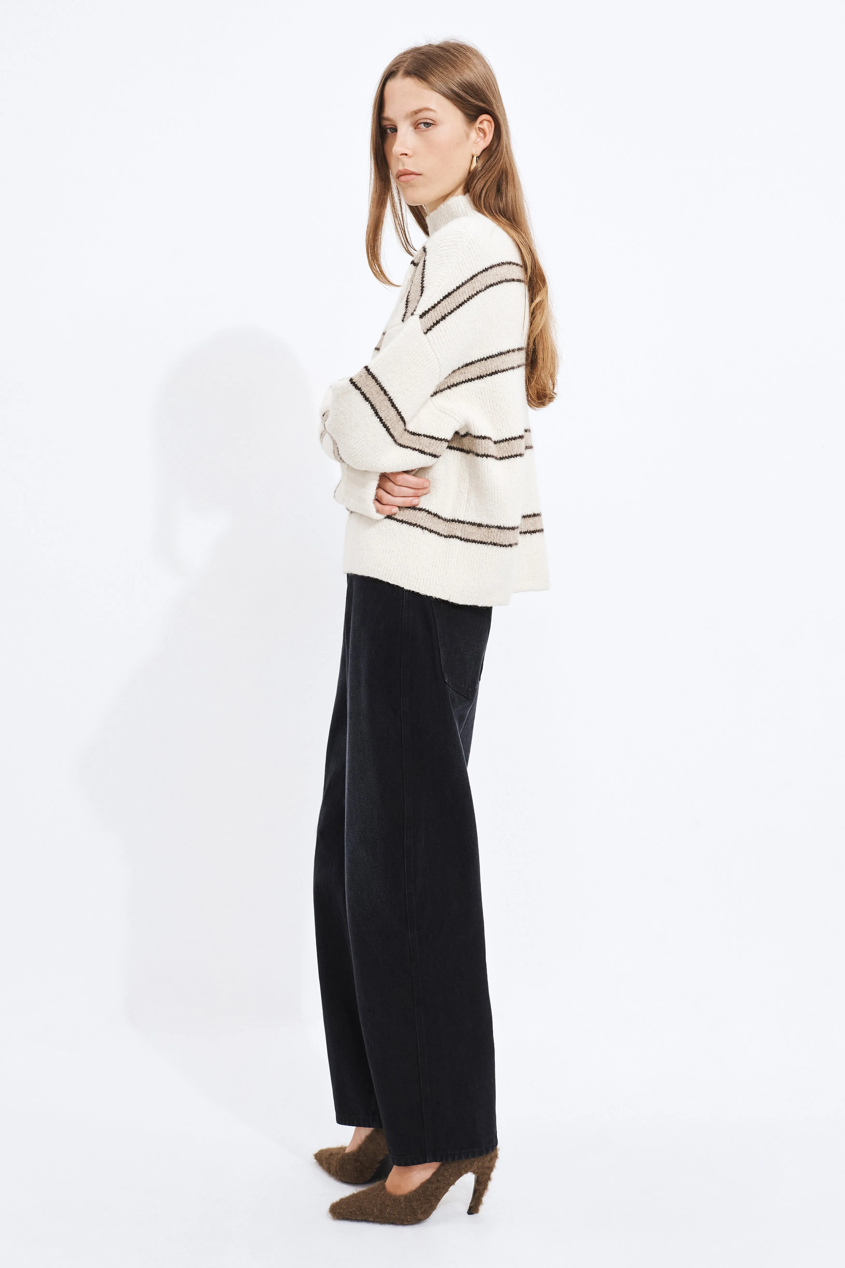 Violet Stripe Jumper sold by Aje product image thumbnail 5