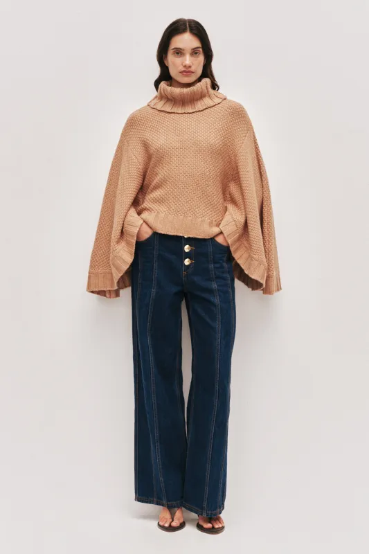 Mirila Cape Knit Top made by Aje