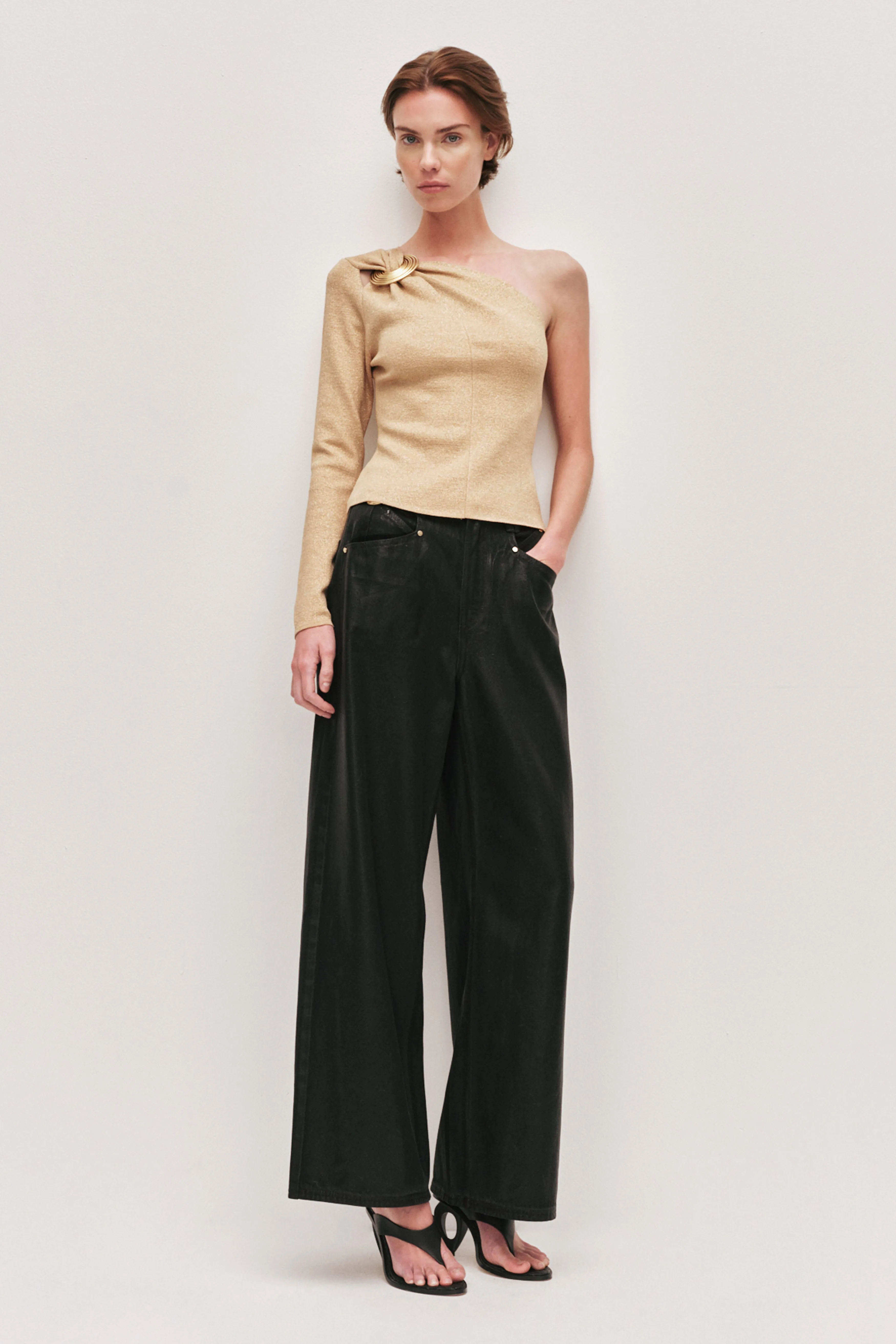 Rosabel Asymmetric Knit Top sold by Aje product image thumbnail 3