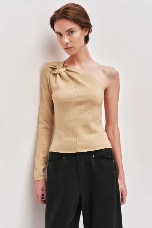 Rosabel Asymmetric Knit Top made by Aje