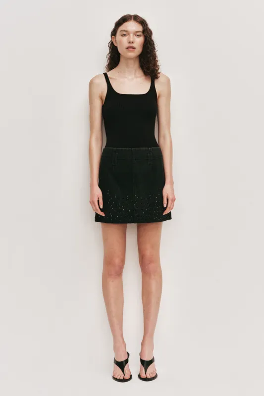 Vanaia Denim Mini Skirt made by Aje