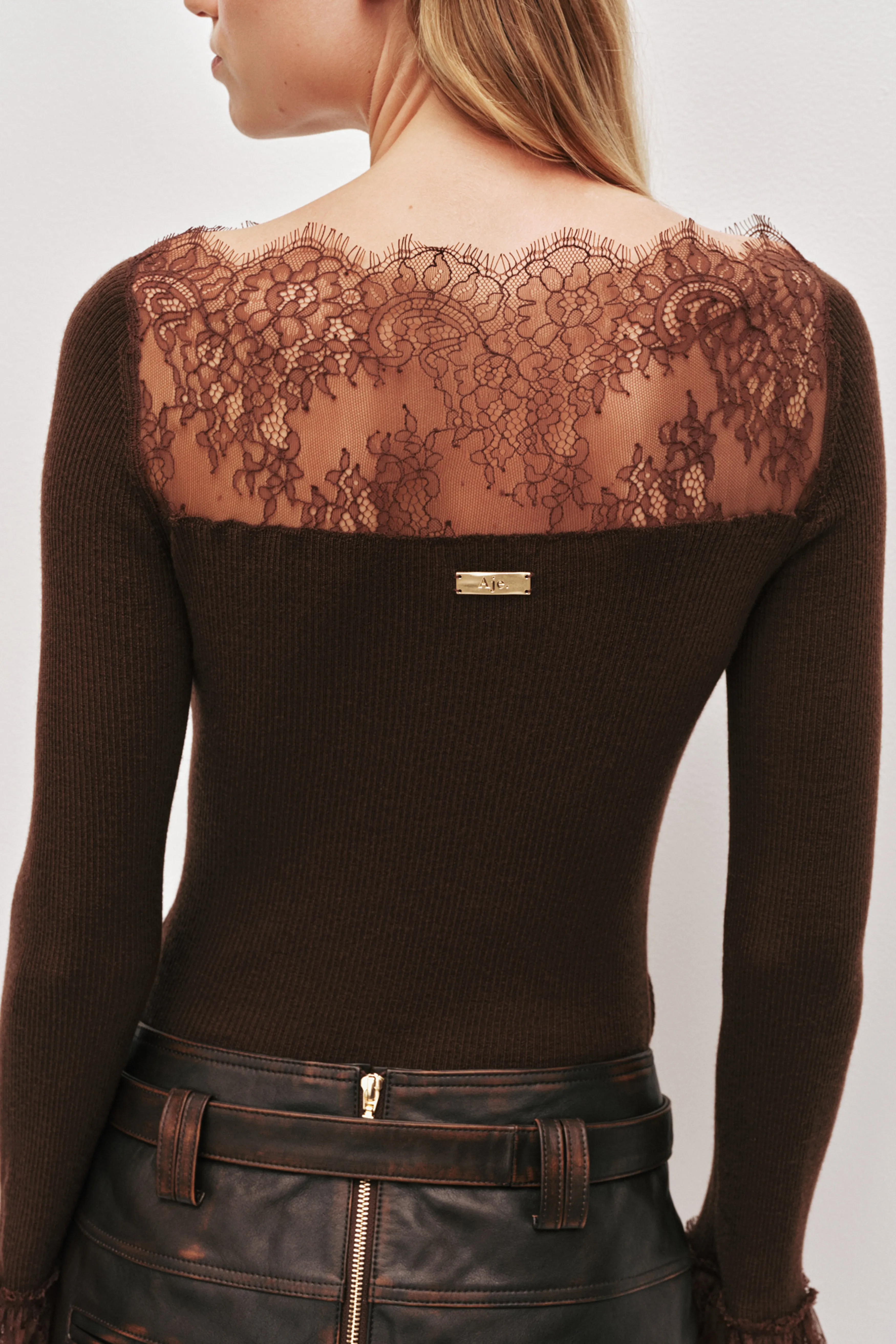 Genna Lace Knit Top sold by Aje product image thumbnail 5