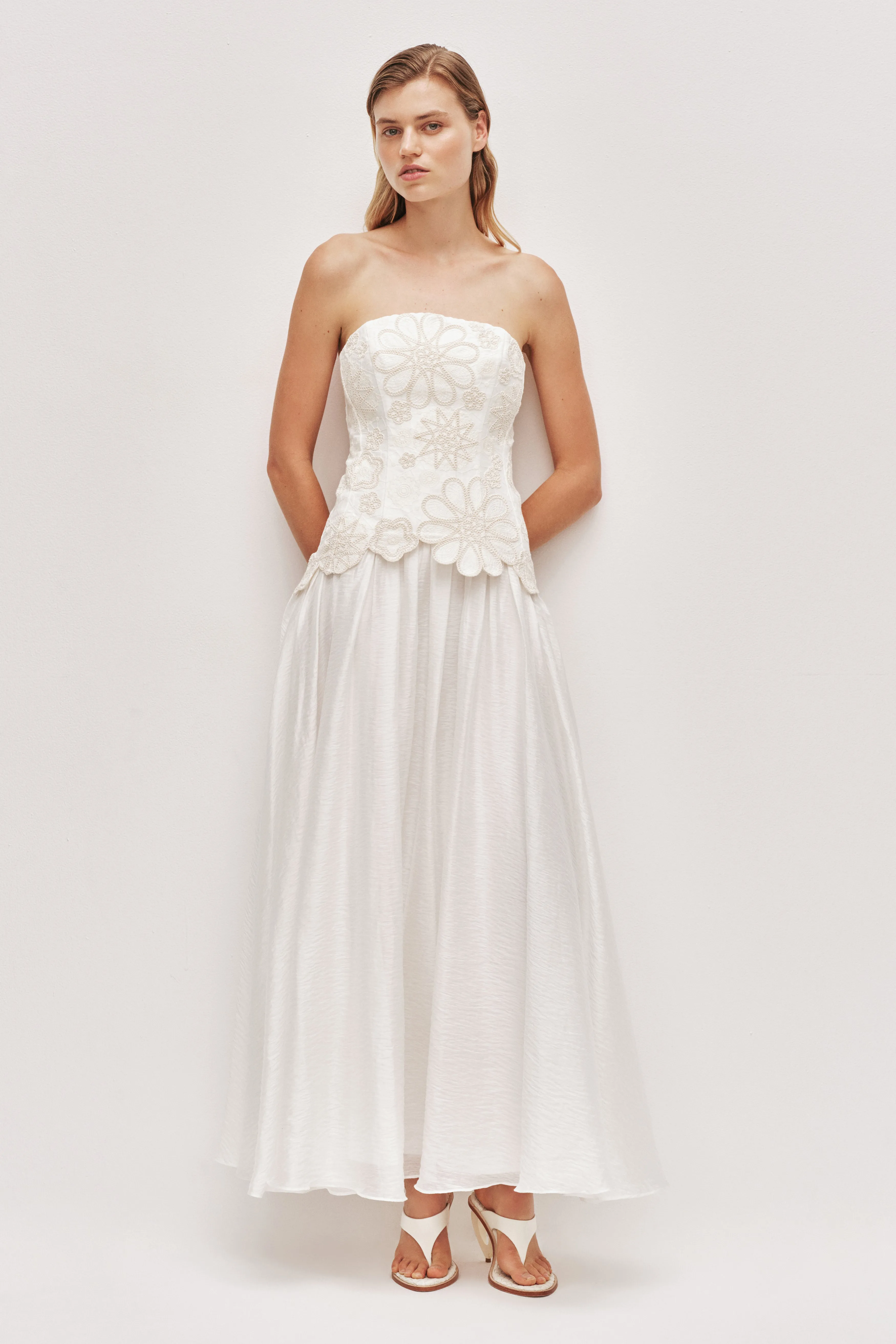 Gia Embroidered Gown sold by Aje