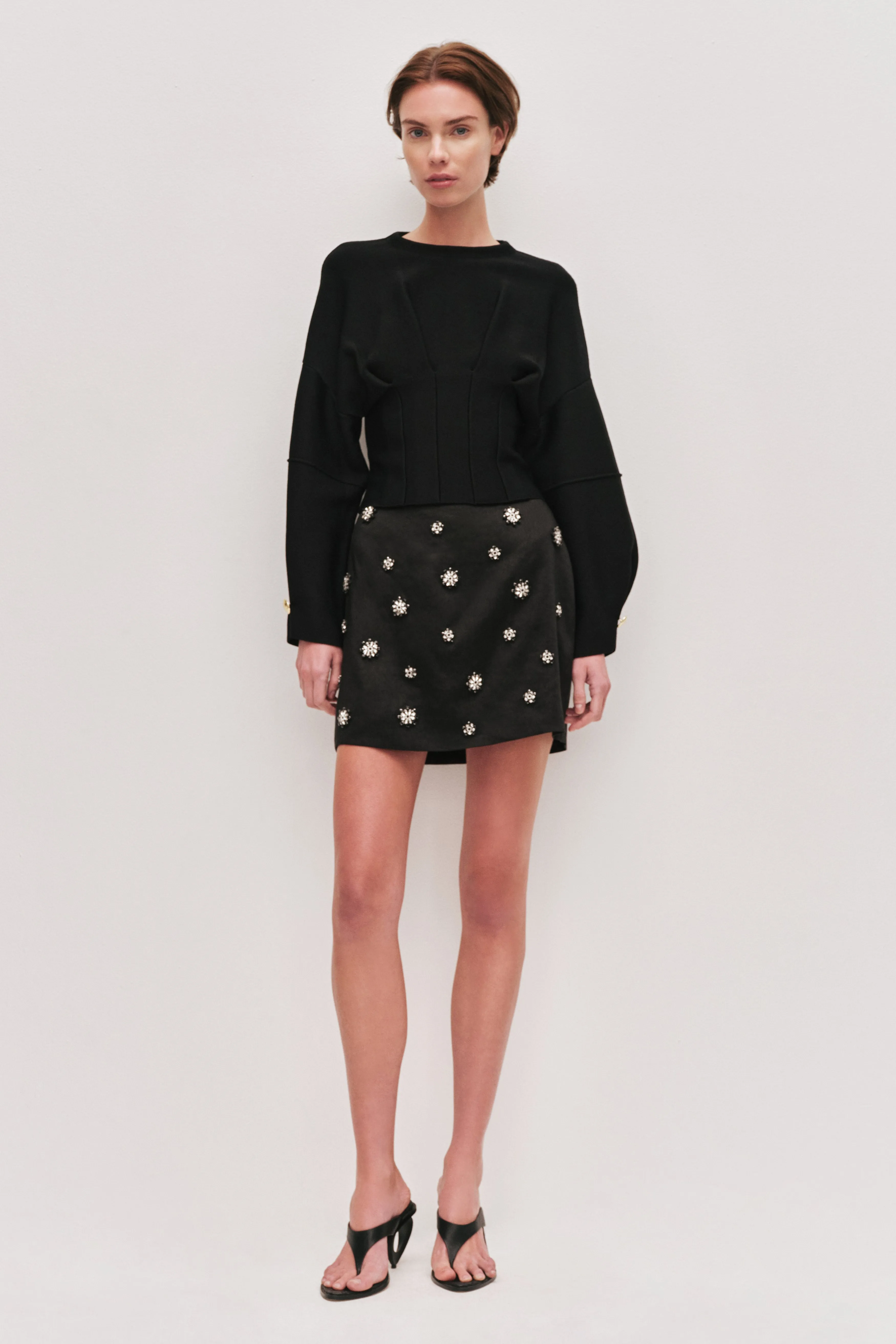 Demi Crystal Mini Skirt sold by Aje