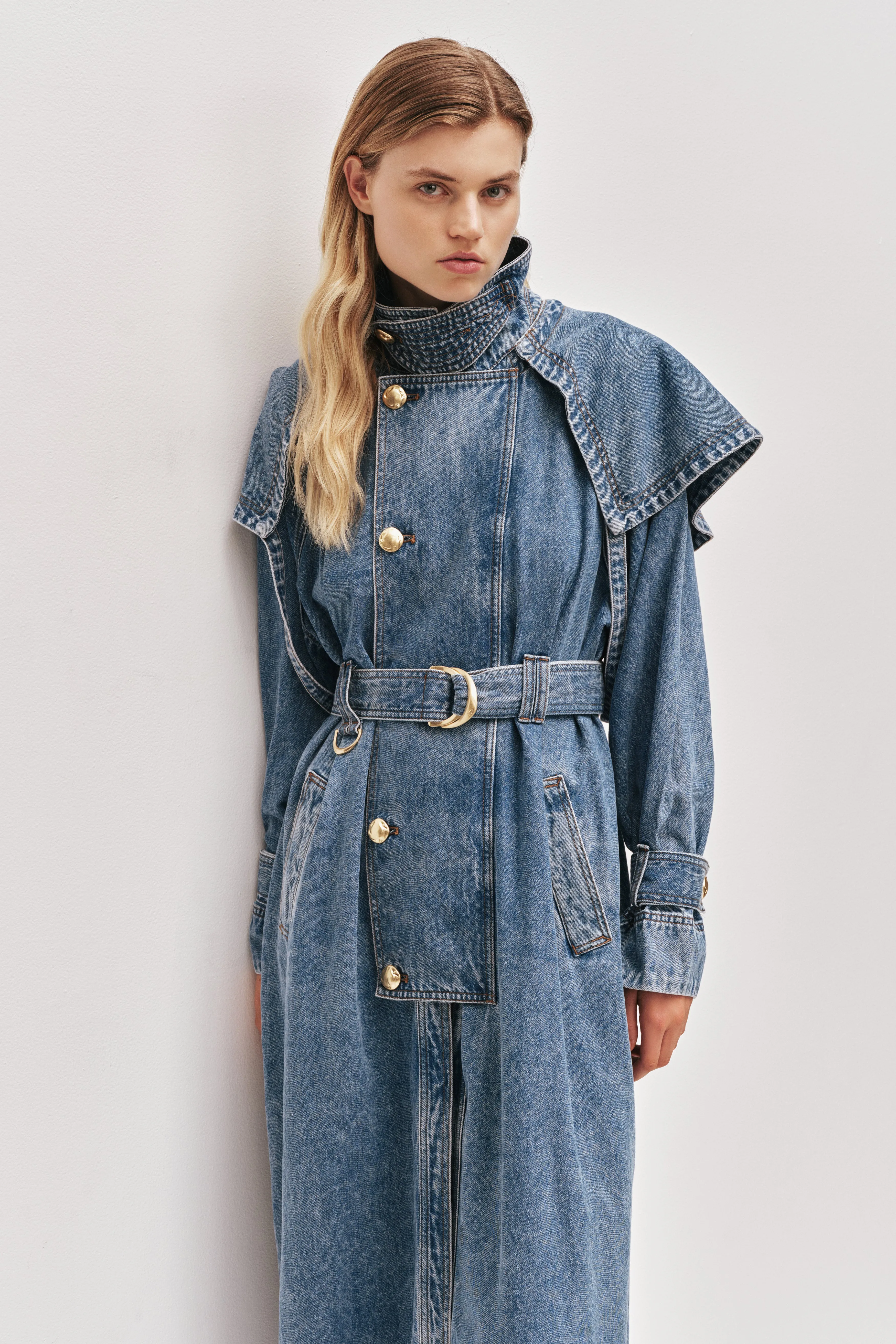 Lorraine Denim Trench Coat sold by Aje product image thumbnail 3