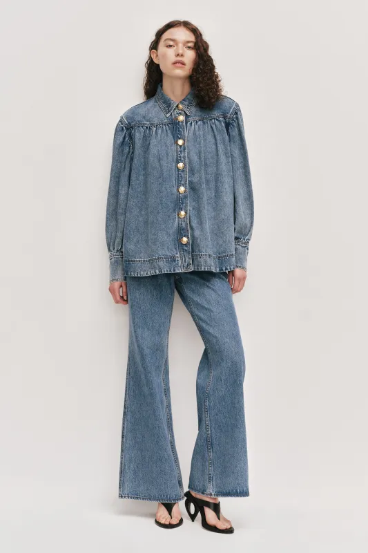 Lorraine Denim Blouse made by Aje