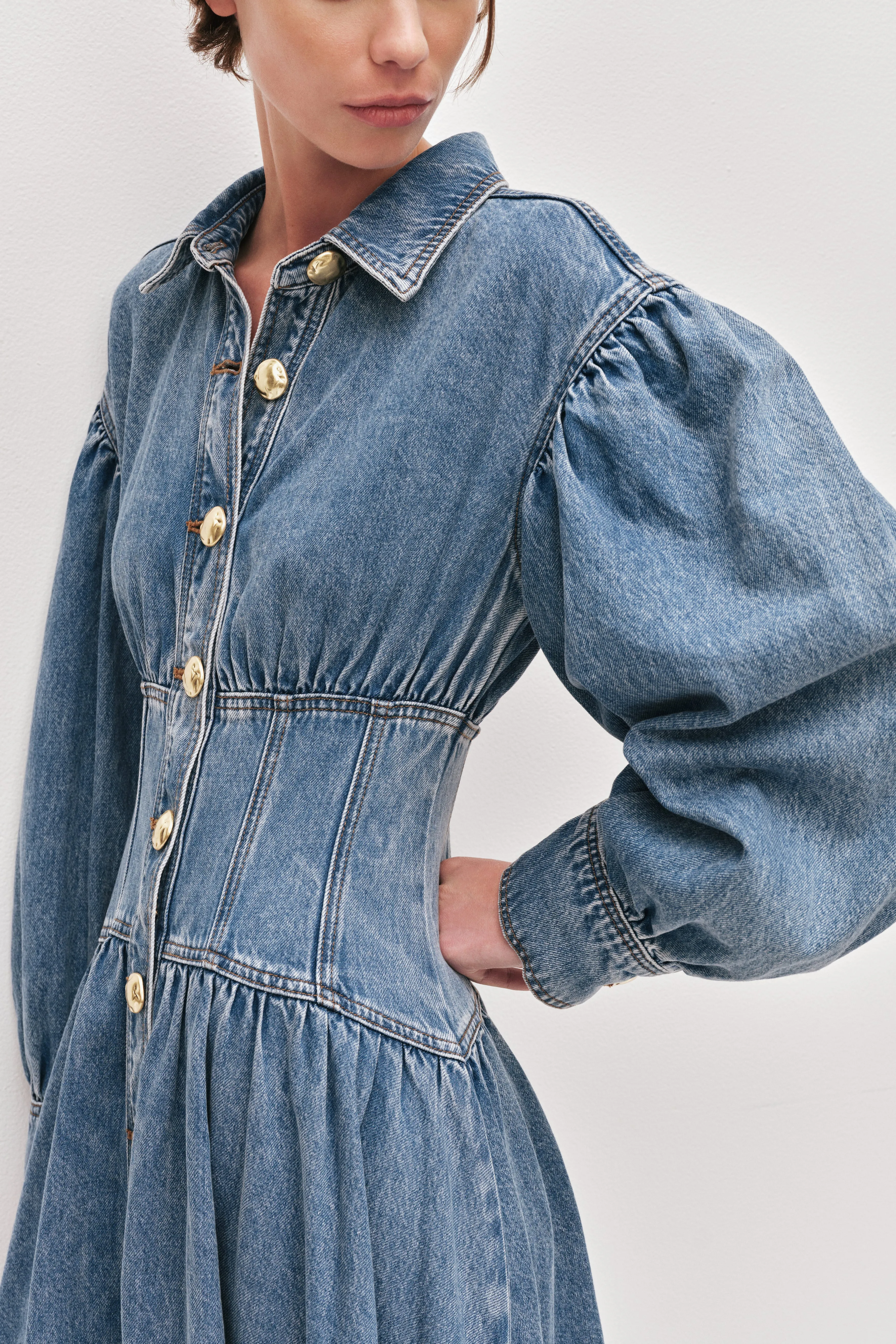 Lorraine Denim Midi Dress sold by Aje product image thumbnail 4
