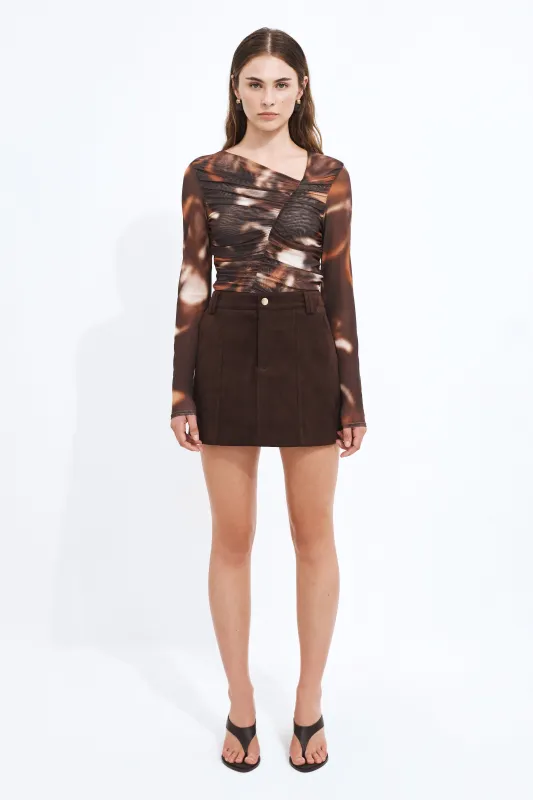 Bailey Long Sleeve Mesh Top made by Aje