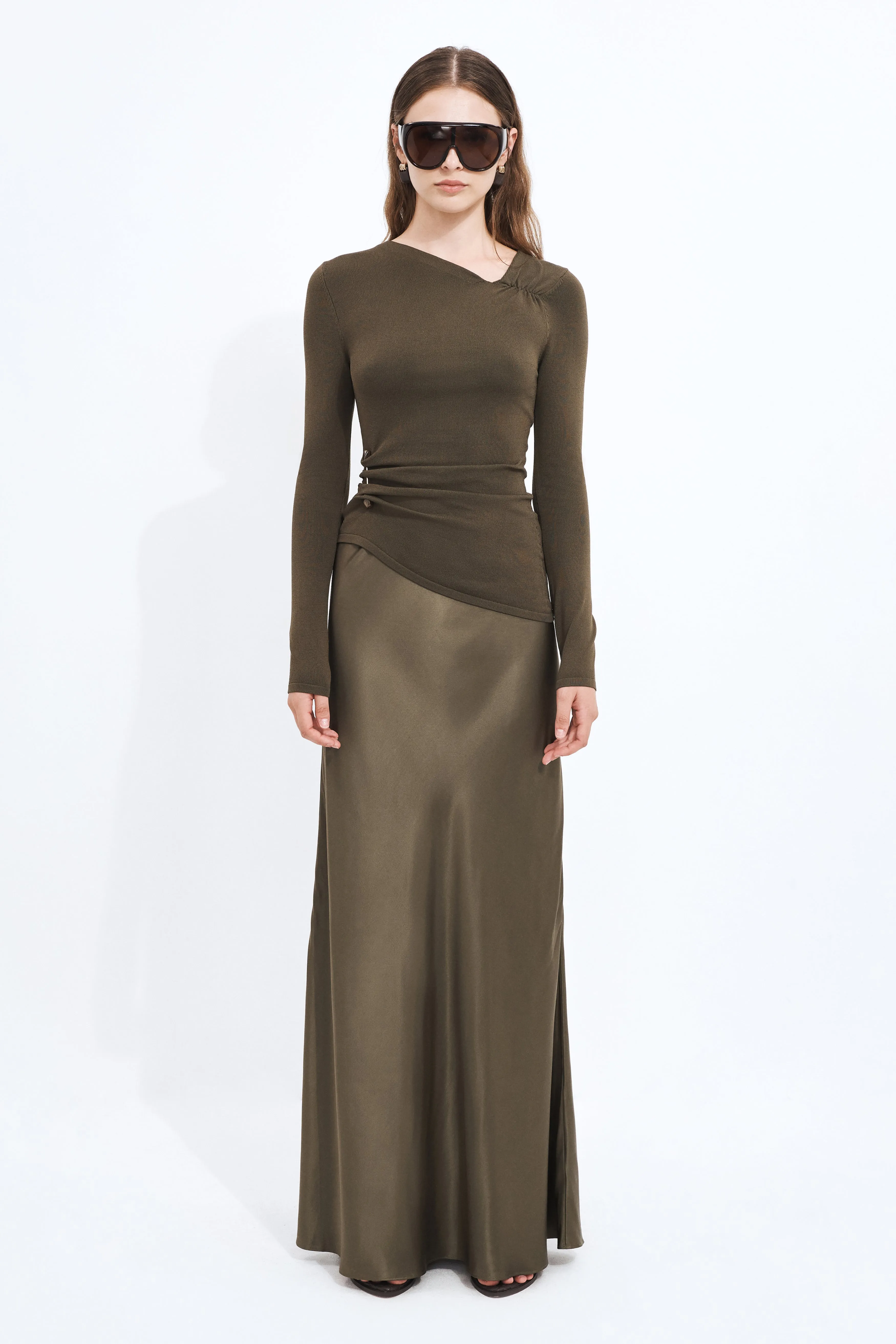 Lana Bias Maxi Skirt sold by Aje