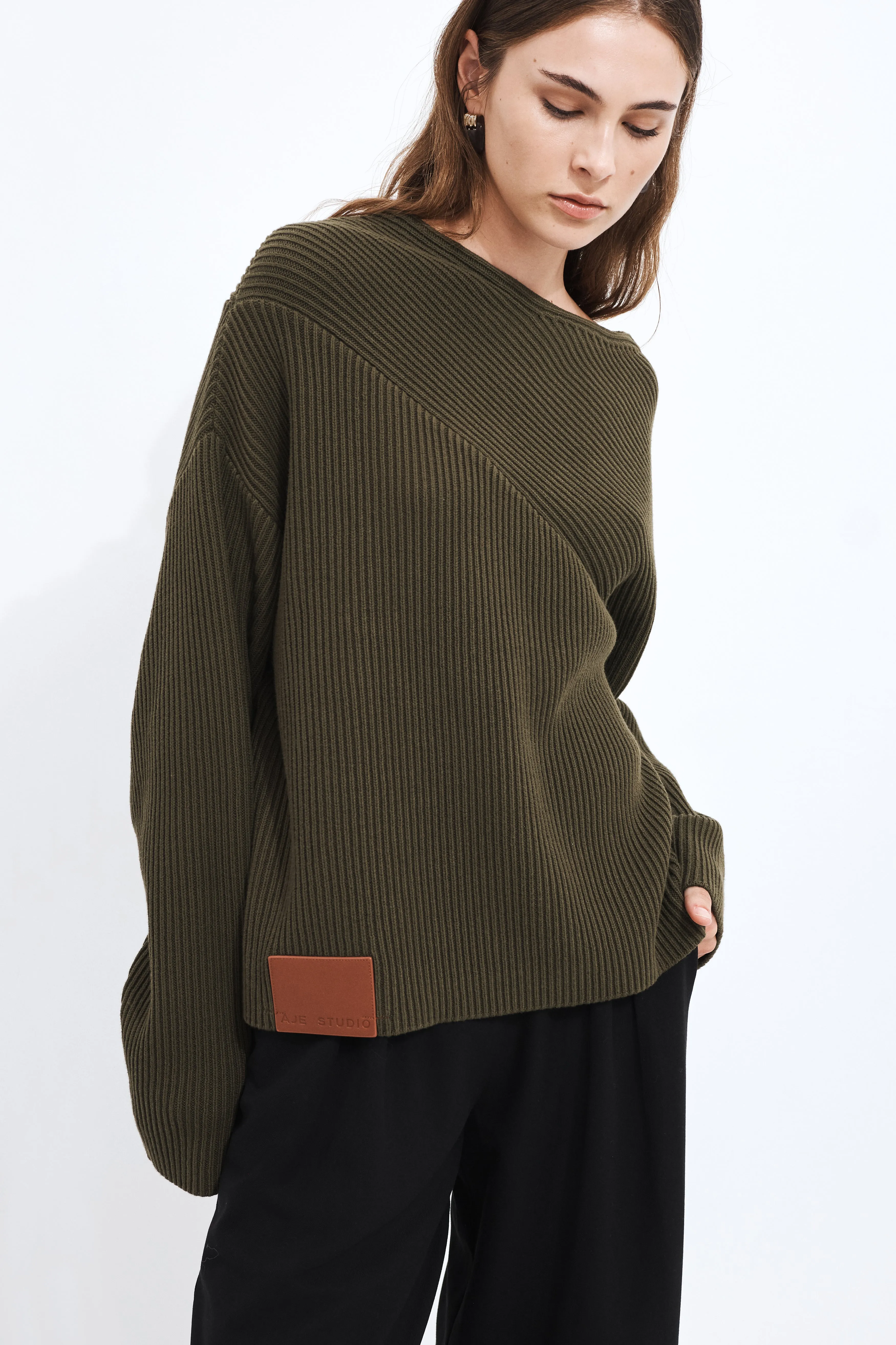 Mila Asymmetric Knit Jumper sold by Aje product image thumbnail 3