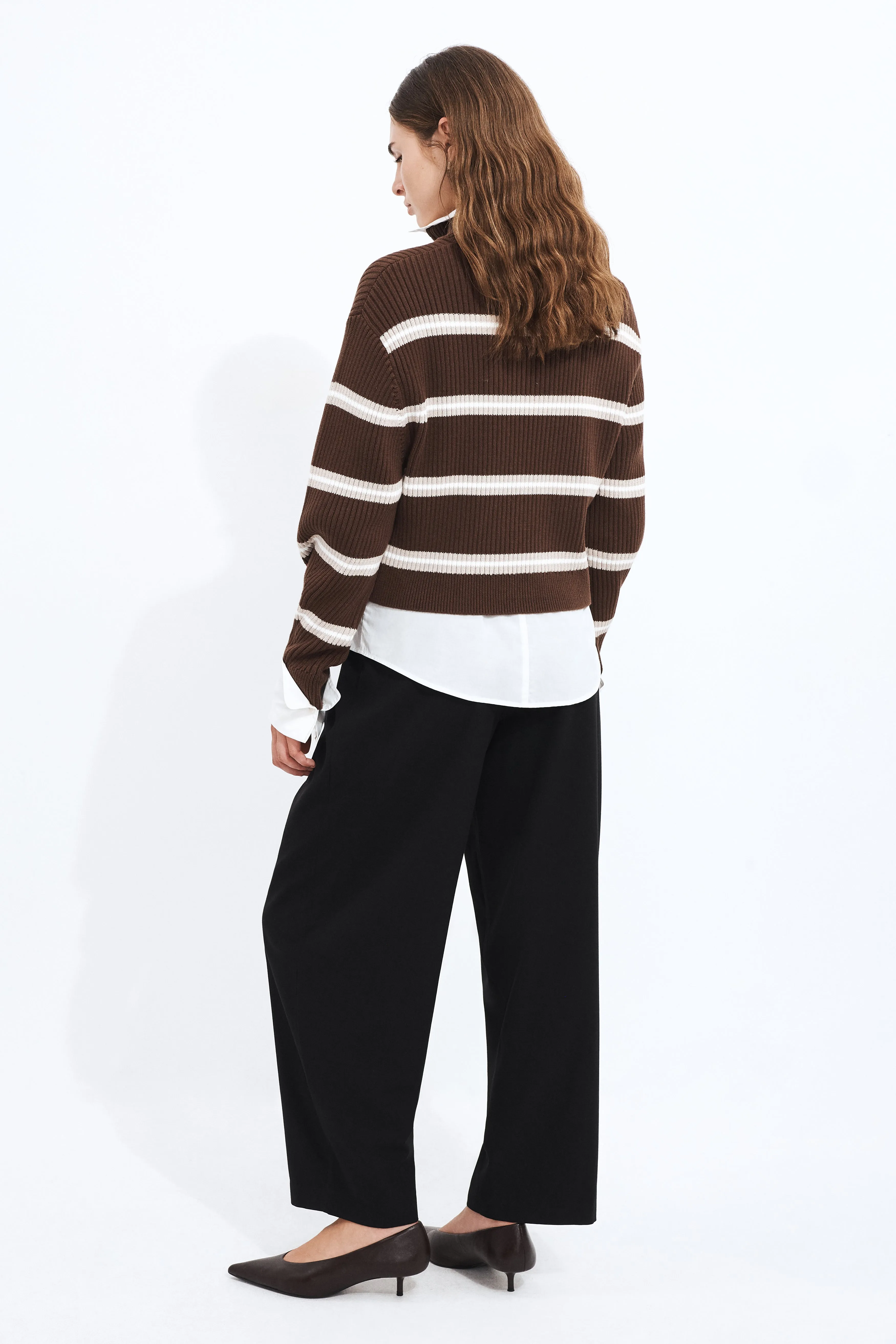Clara 1/4 Zip Stripe Jumper sold by Aje product image thumbnail 5