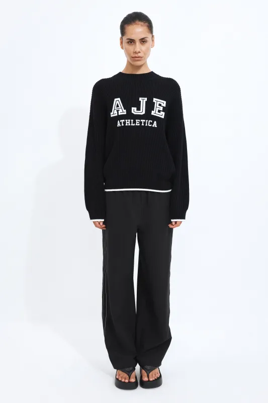 Varsity Logo Rib Jumper made by Aje