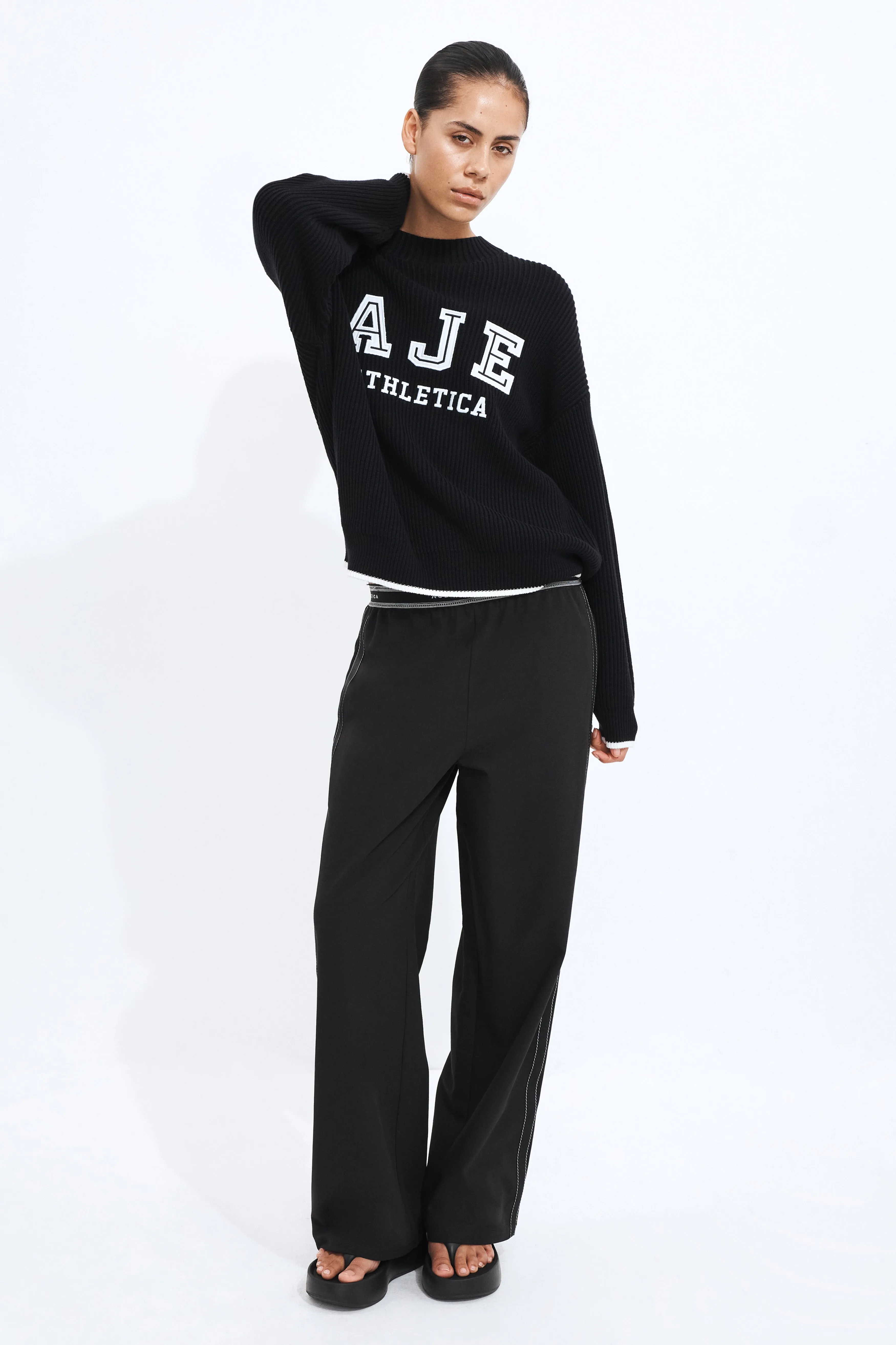 Varsity Logo Rib Jumper sold by Aje product image thumbnail 3