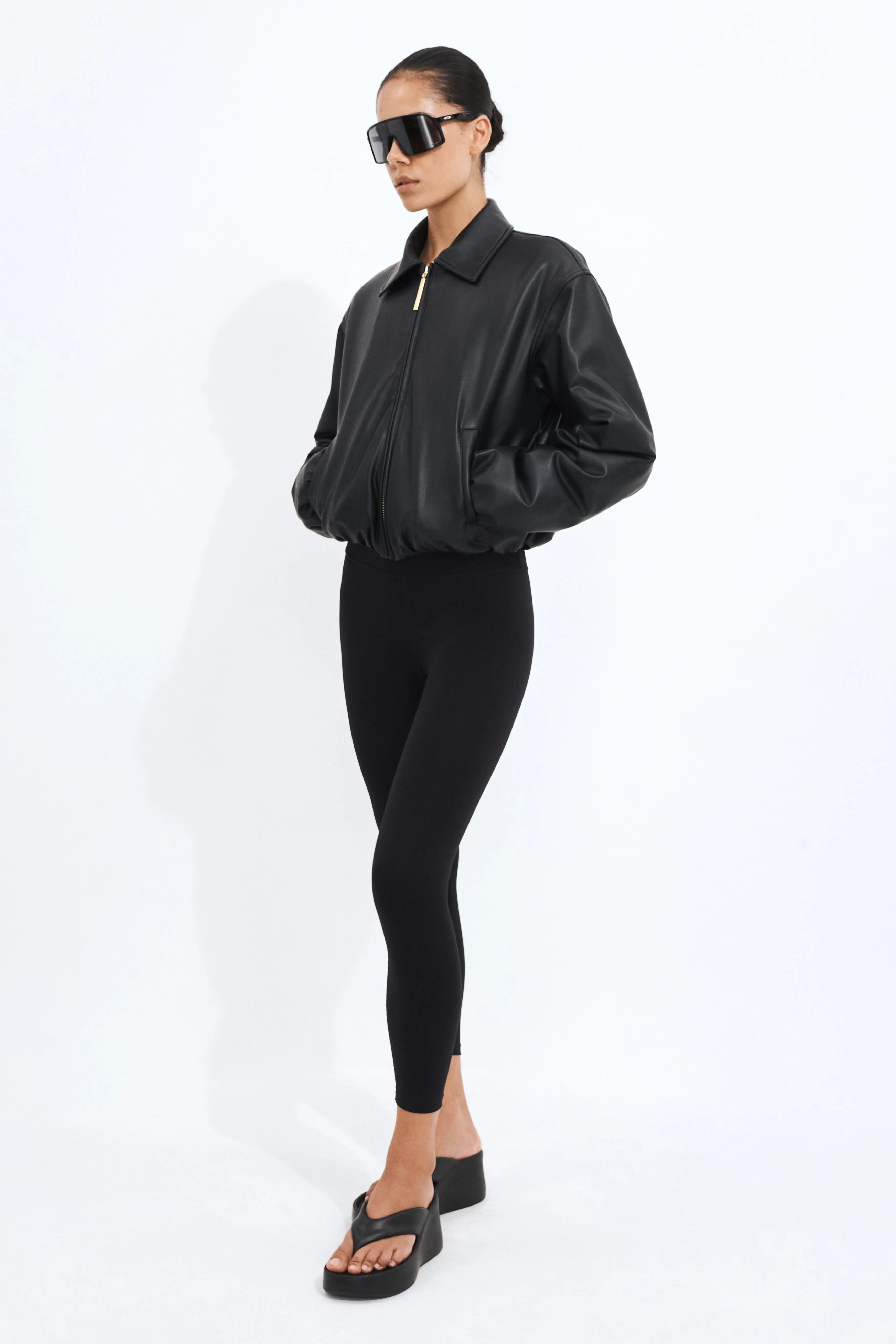 Vegan Leather Bomber Jacket sold by Aje product image thumbnail 3