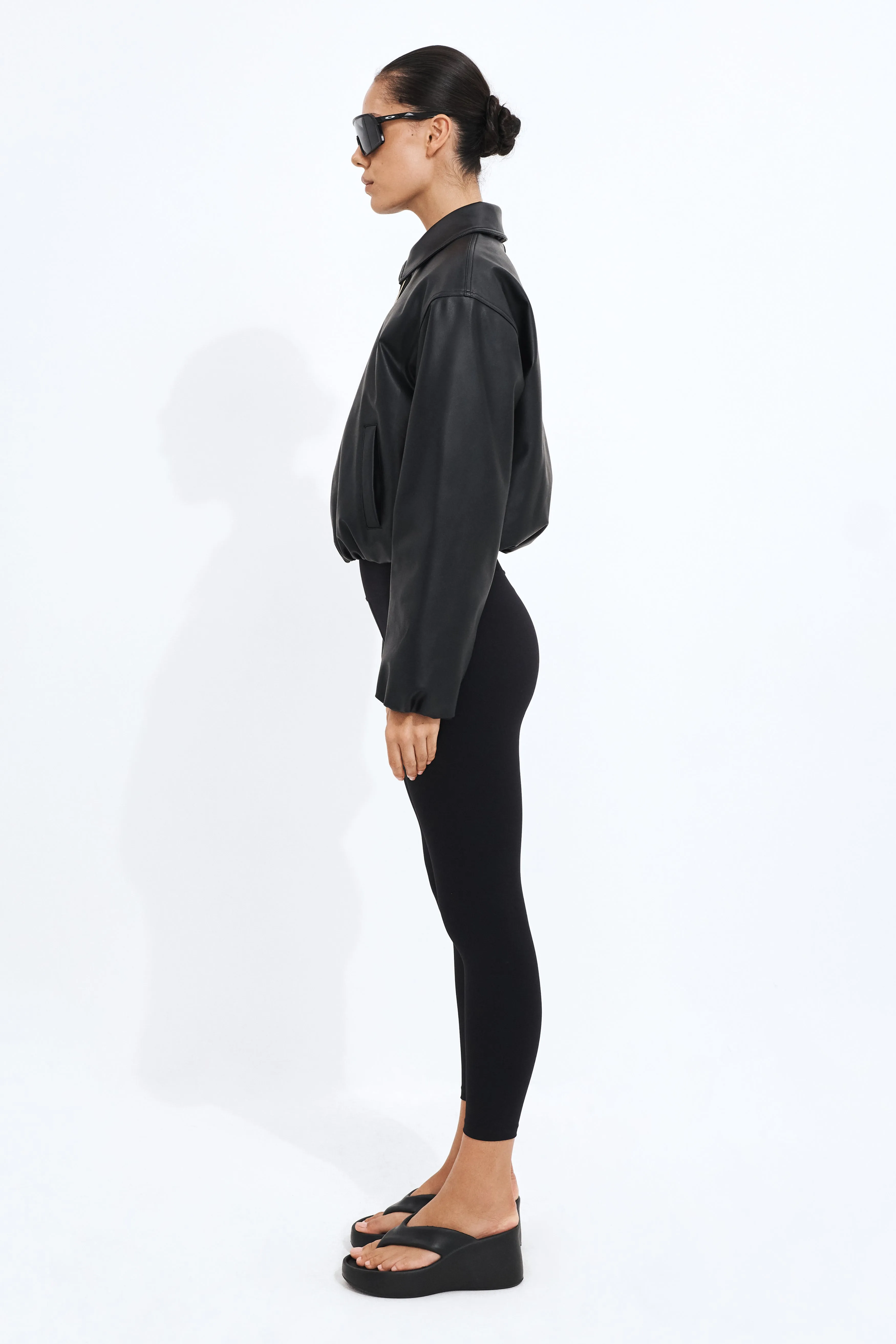 Vegan Leather Bomber Jacket sold by Aje product image thumbnail 4