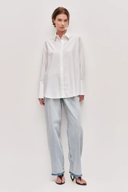 Sloane Poplin Shirt made by Aje