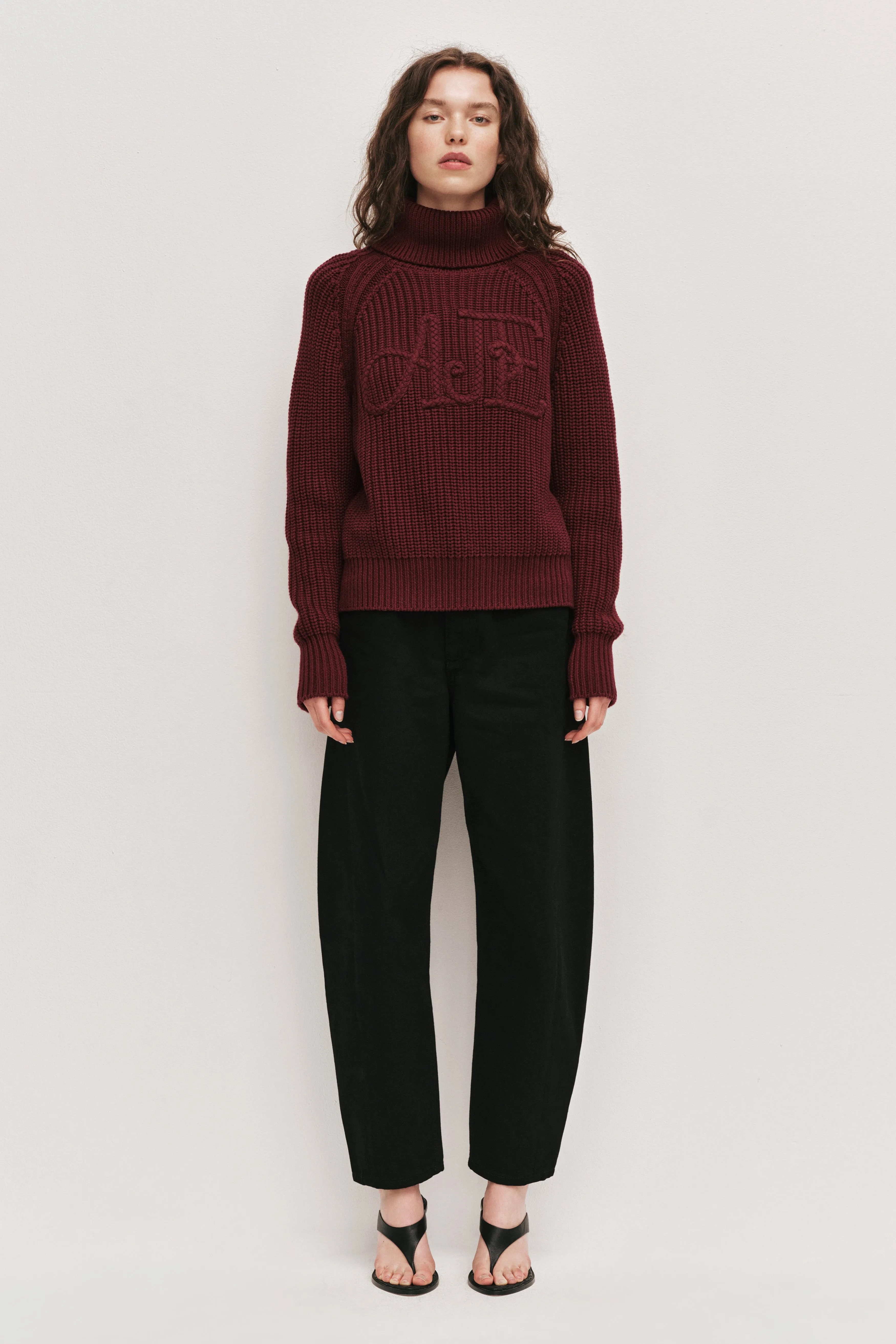 Mea Logo Funnel Neck Jumper sold by Aje