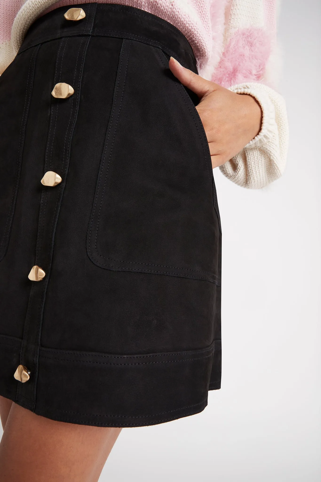 Ivy Leather Mini Skirt sold by Aje product image thumbnail 4
