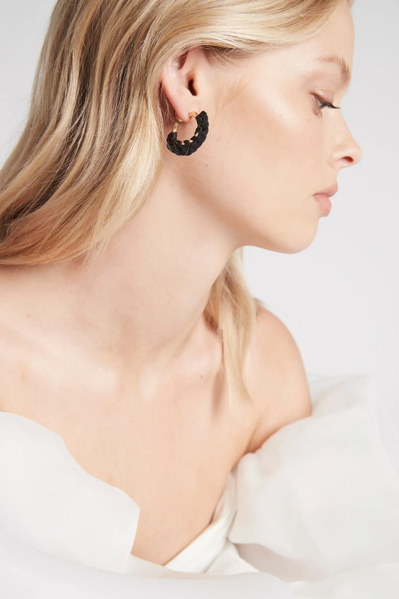 Wanderlust Leather Hoop Earring sold by Aje product image thumbnail 2