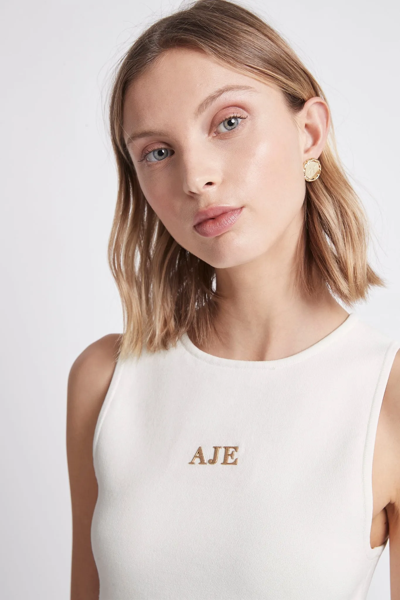 Willow Logo Knit Tank Top sold by Aje