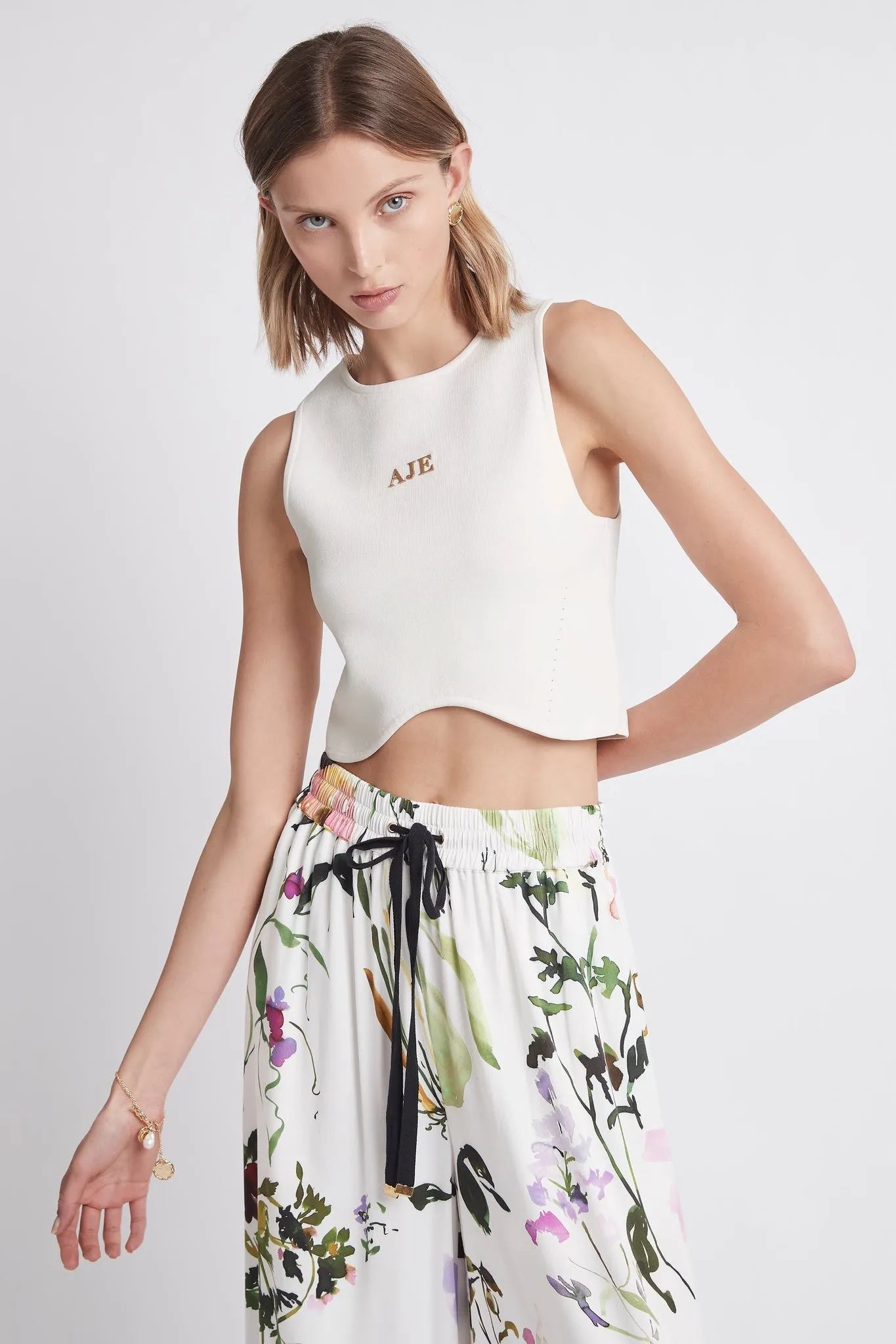 Willow Logo Knit Tank Top sold by Aje product image thumbnail 3